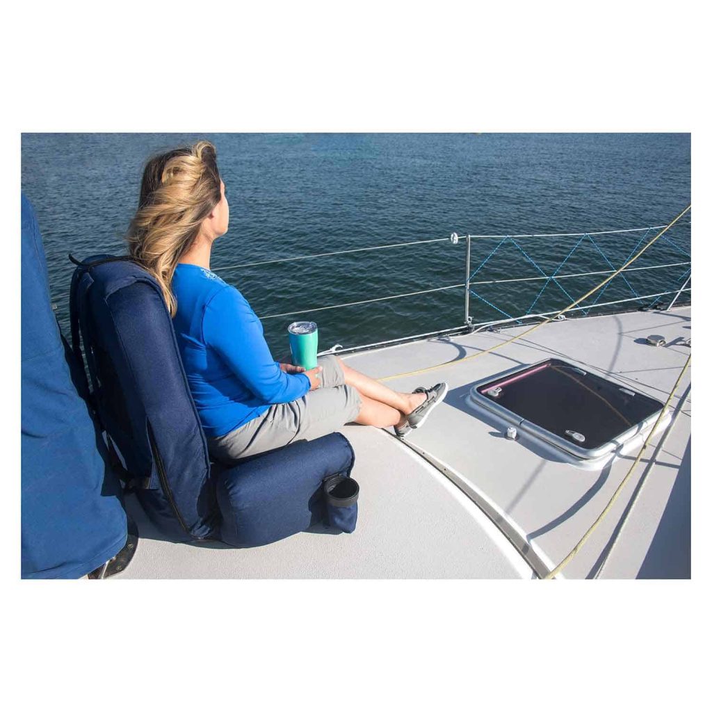 High-Back Portable Seat with Armrests & Pockets, UV-Resistant, Water-Repellent Fabric