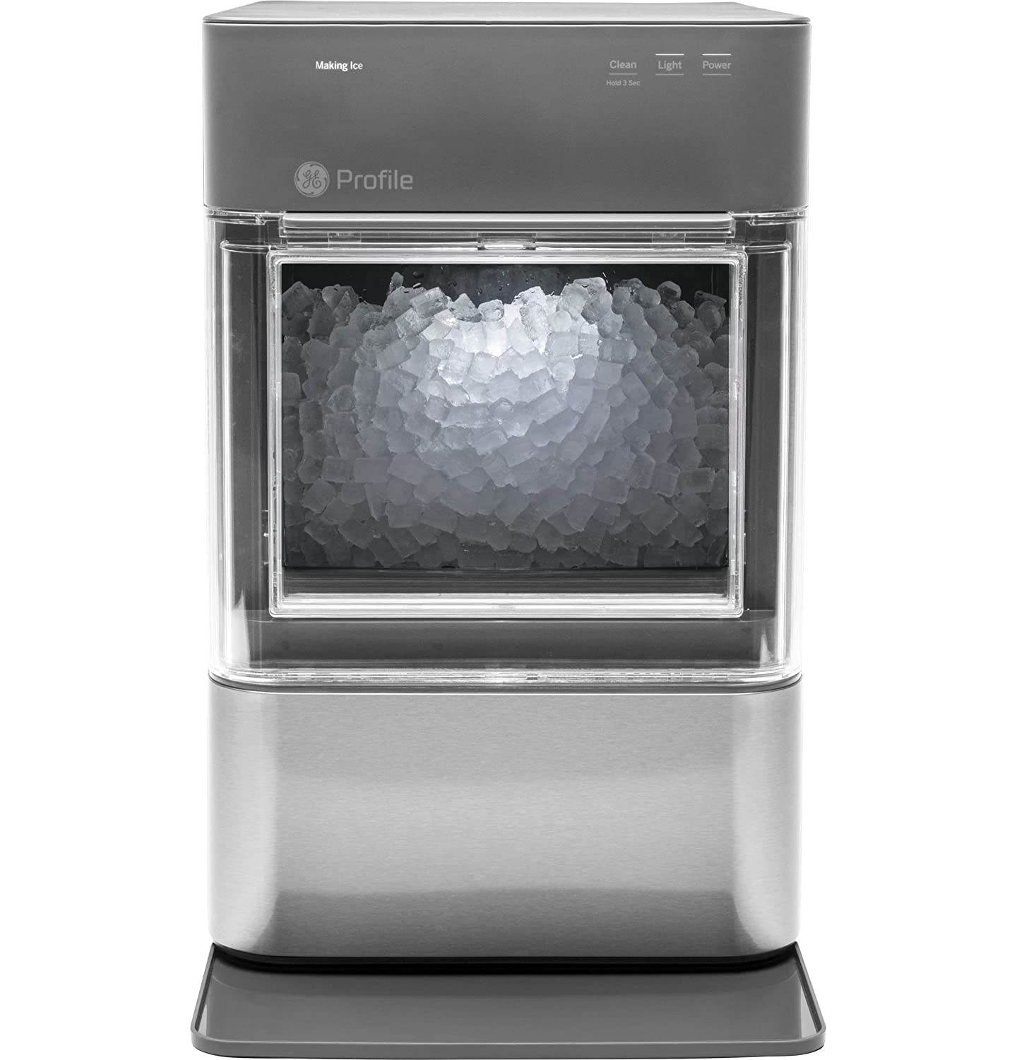 Profile Opal 2.0 | Countertop Nugget Ice Maker | Ice Machine with WiFi Connectivity | Smart Home Kitchen Essentials | Black Stainless