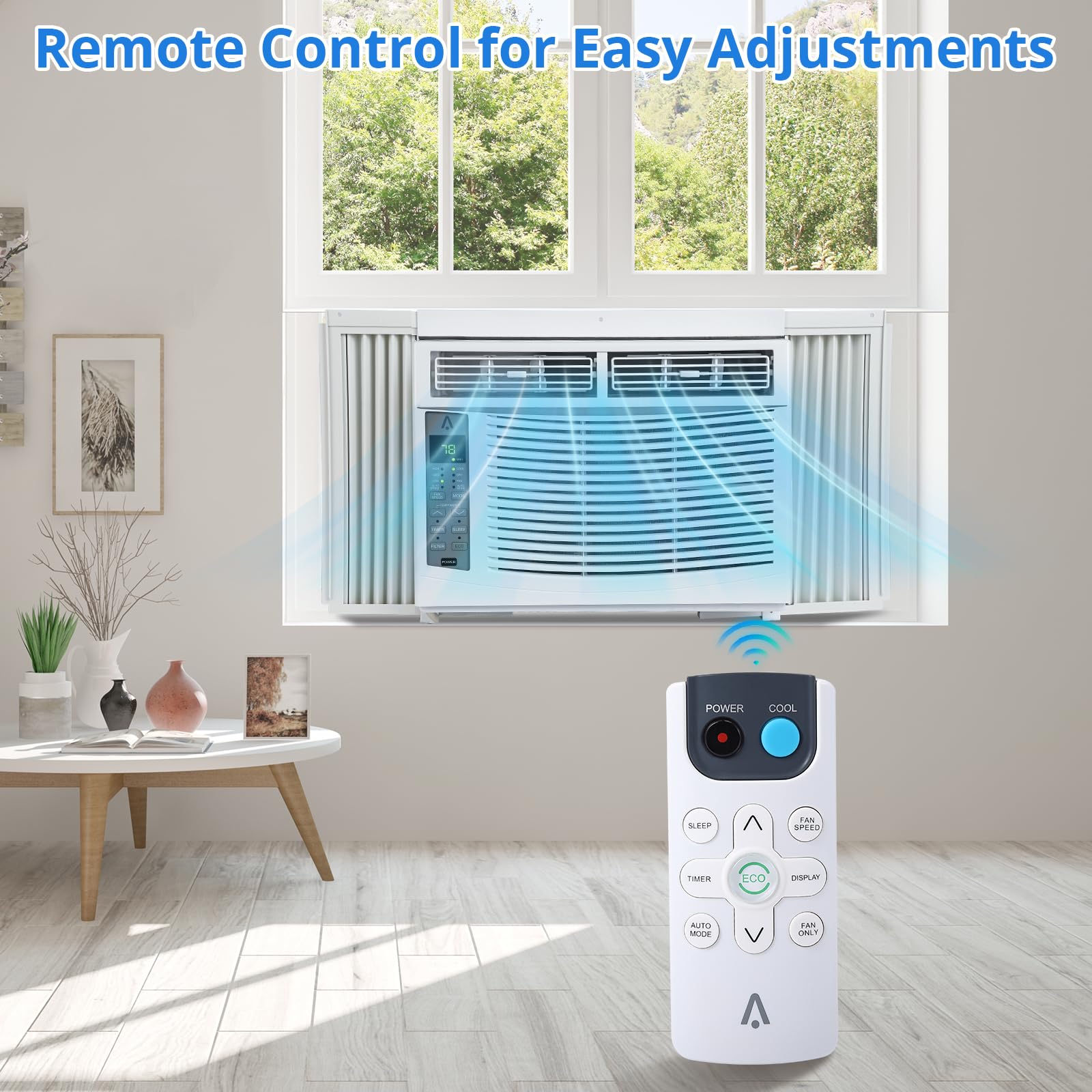 Window Air Conditioner With Reusable Filter & Controls, 6000 BTU 115V~, Suitable for 250 Sq.Ft