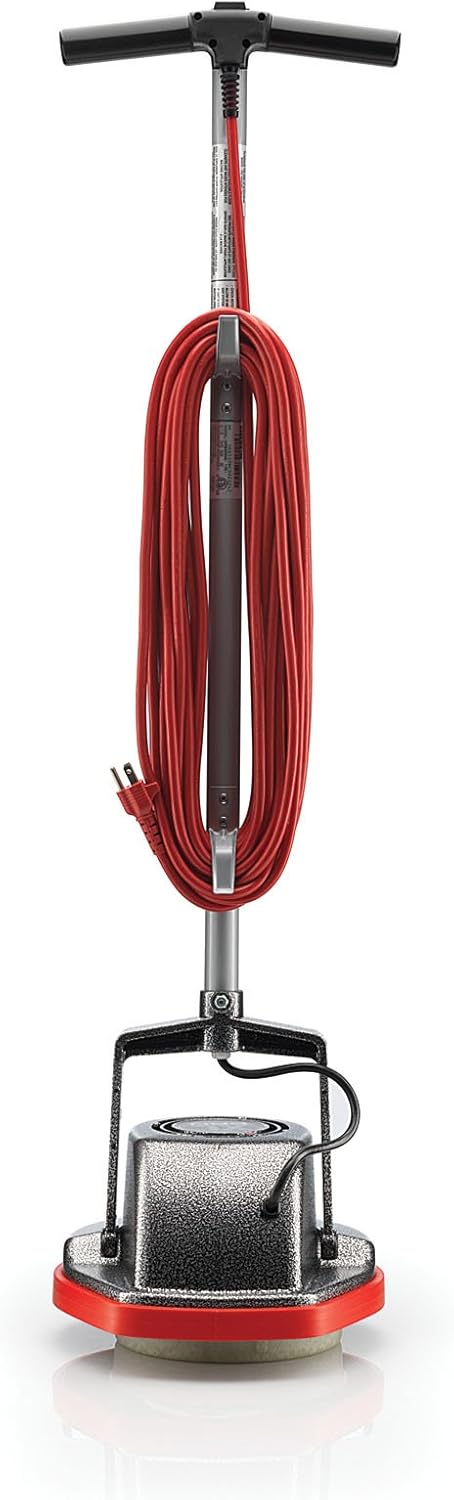 Orbiter Hard Floor Cleaner Machine, Multi-Purpose Floor Cleaning, Random Orbital Drive, Wide Cleaning Path, 50-Foot Long Cord, ORB550MC, Gray/Red-Oreck