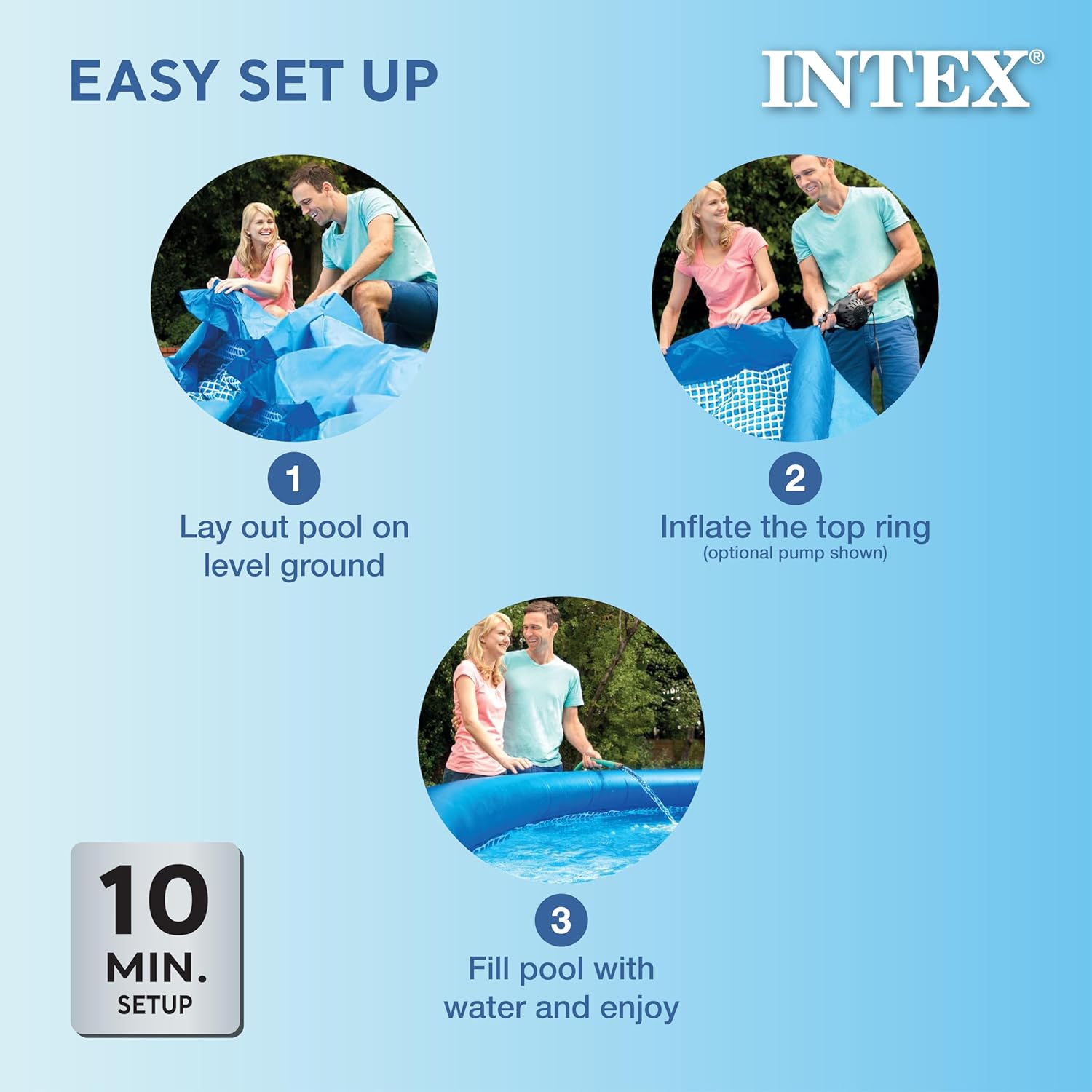 28167Eh Easy Set Inflatable Pool 15ft x 48in