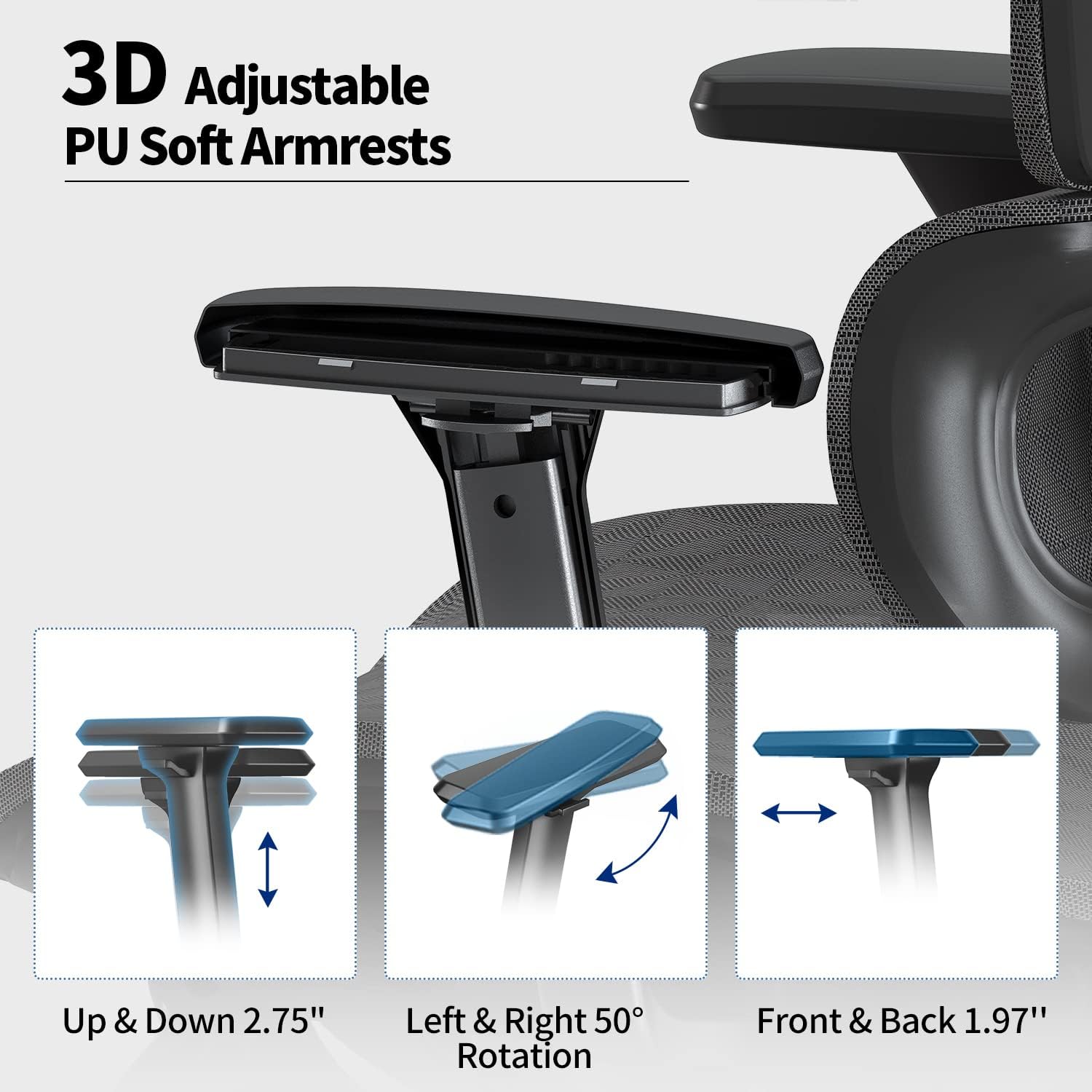 Ergonomic Mesh Office Chair with Adjustable Armrest