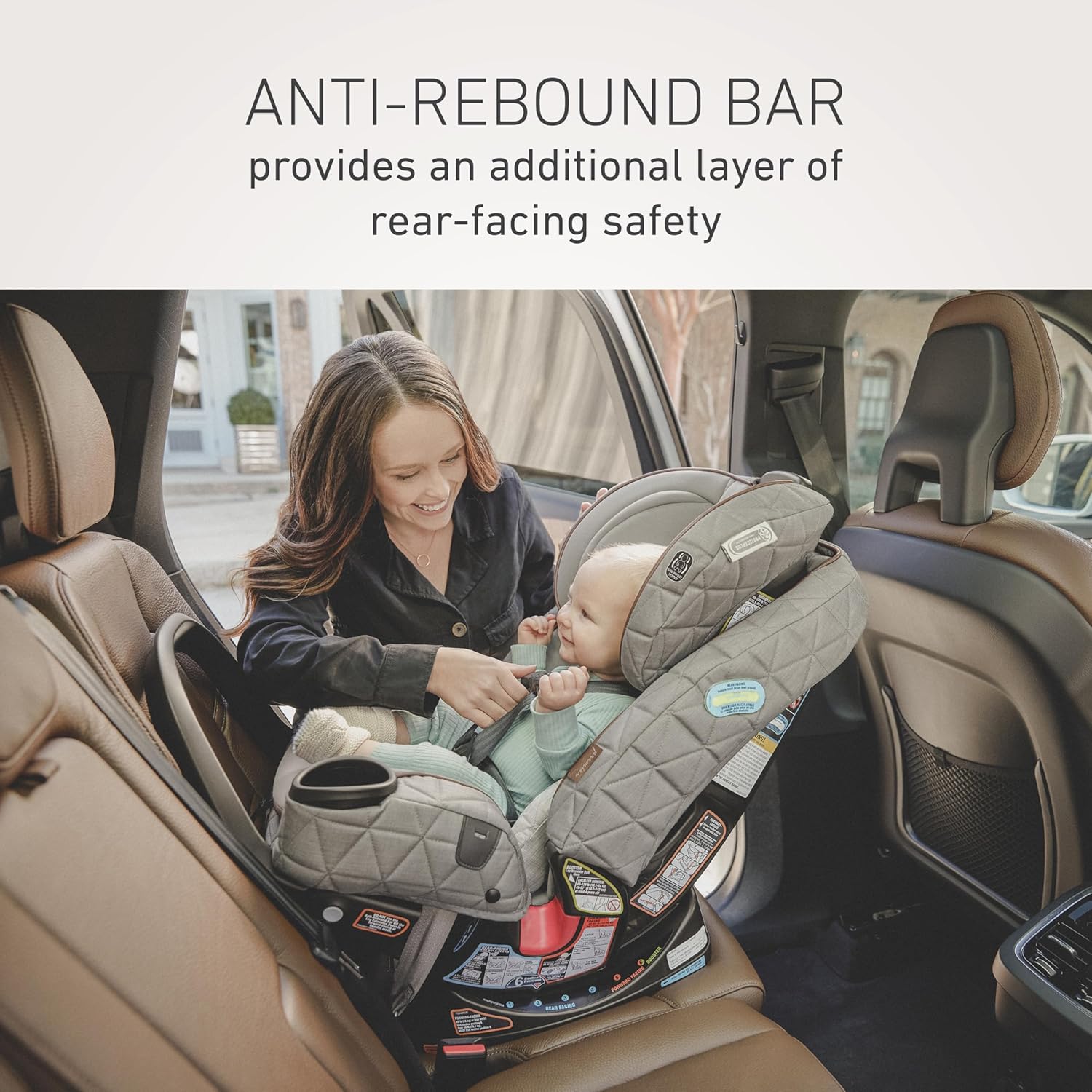 4Ever Dlx 4-In-1 Car Seat – Grey, Infant to Toddler