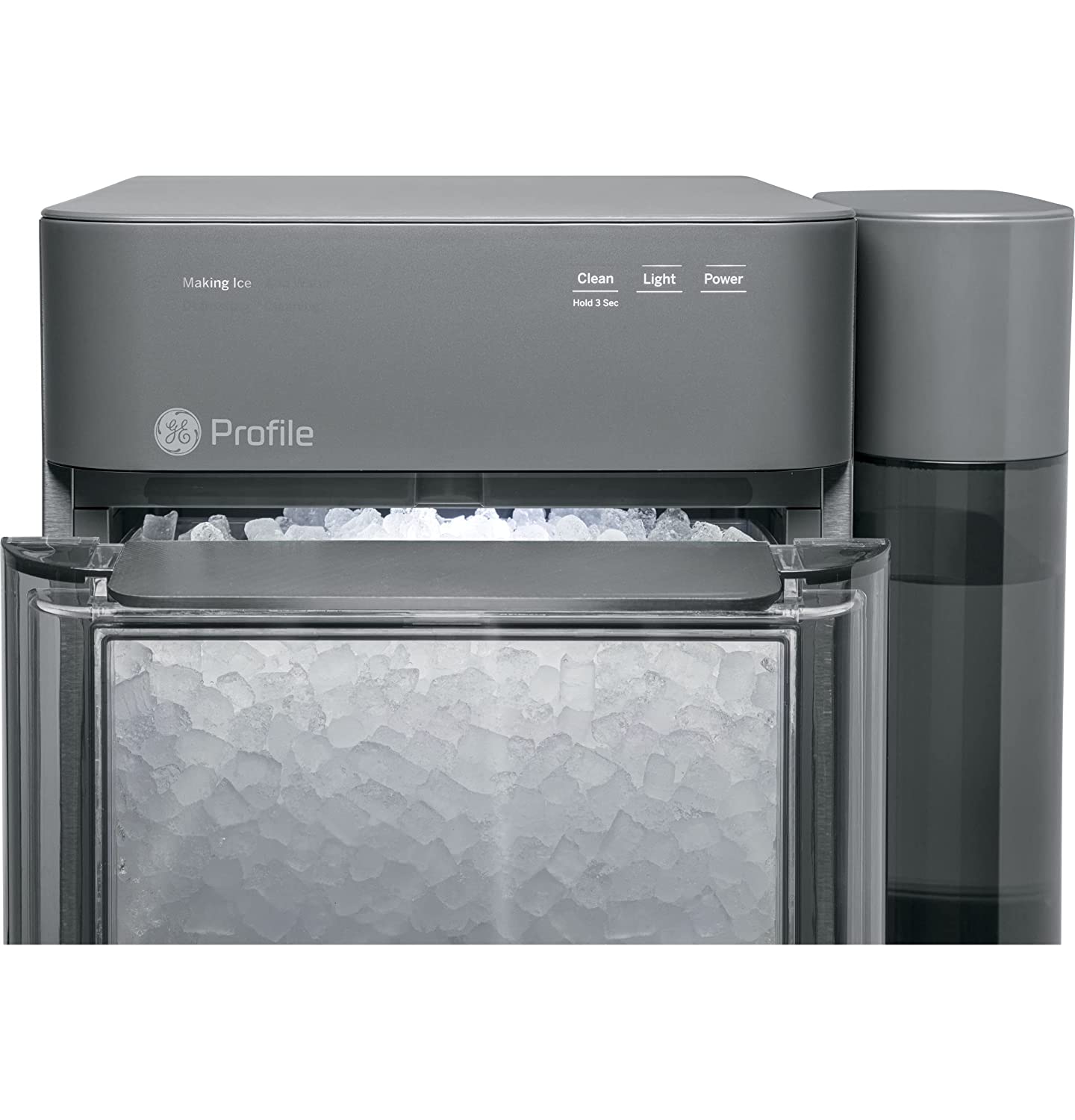 2.0 Countertop Nugget Ice Maker | Ice Machine with WiFi Connectivity | Smart Home Kitchen Essentials | Black Stainless