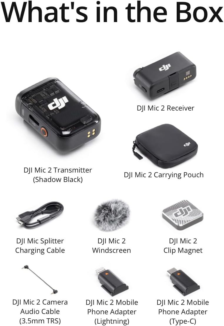 2 Wireless Lavalier Microphone with Charging Case