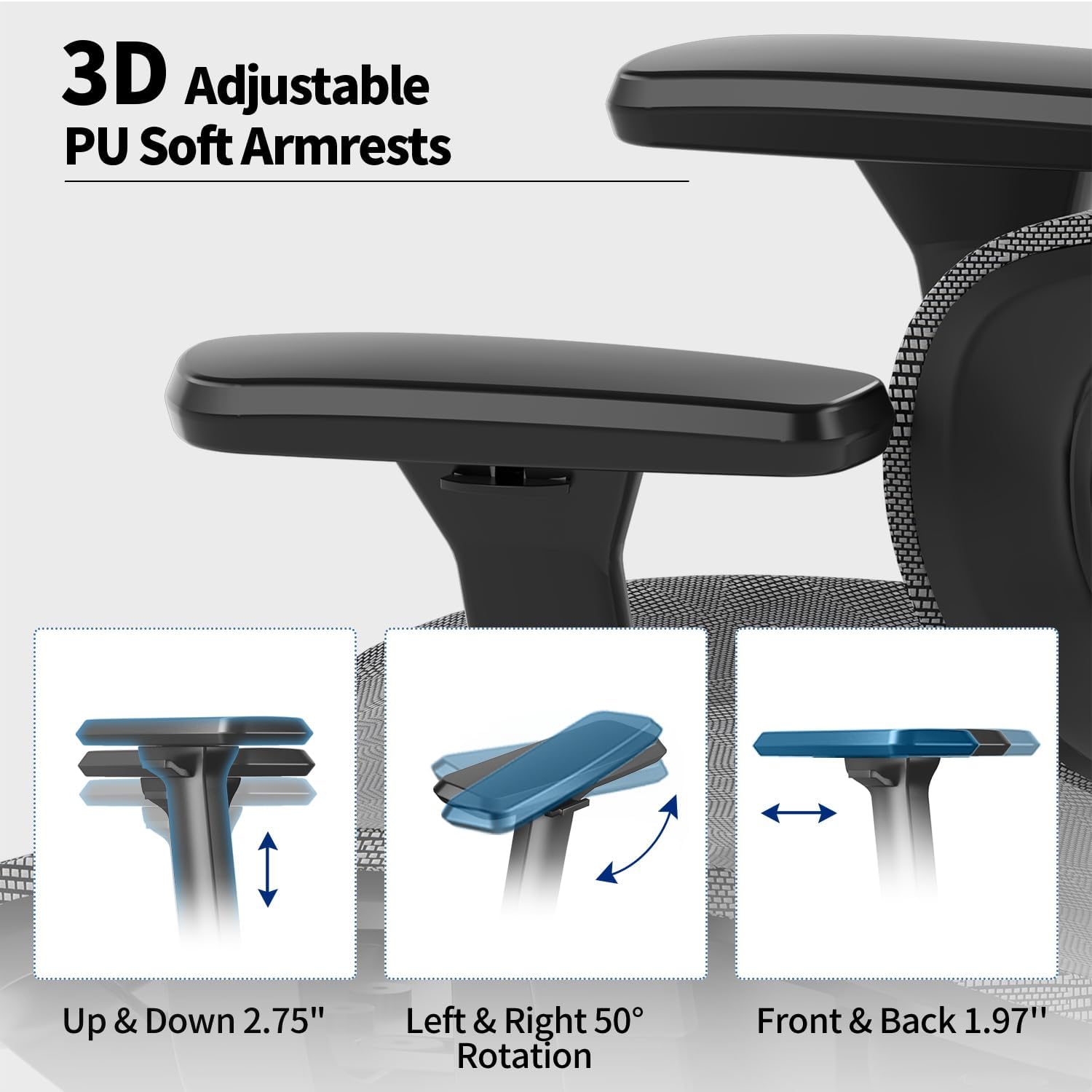 Ergonomic Mesh Office Chair with Adjustable Armrest