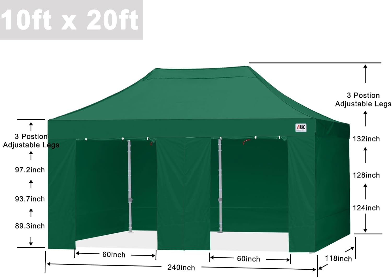 Easy Pop Up Canopy Tent 10×10 with Sidewalls
