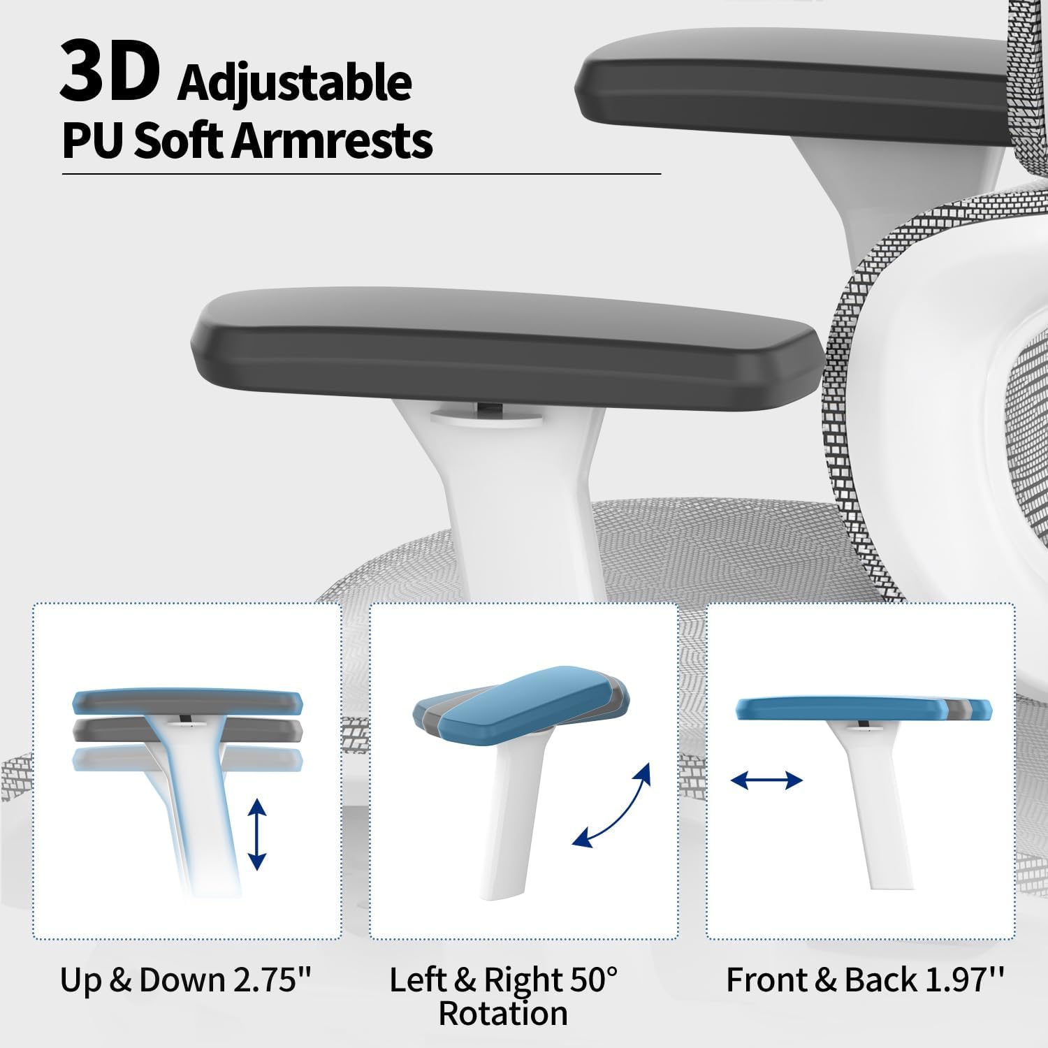 Ergonomic Mesh Office Chair with Adjustable Armrest