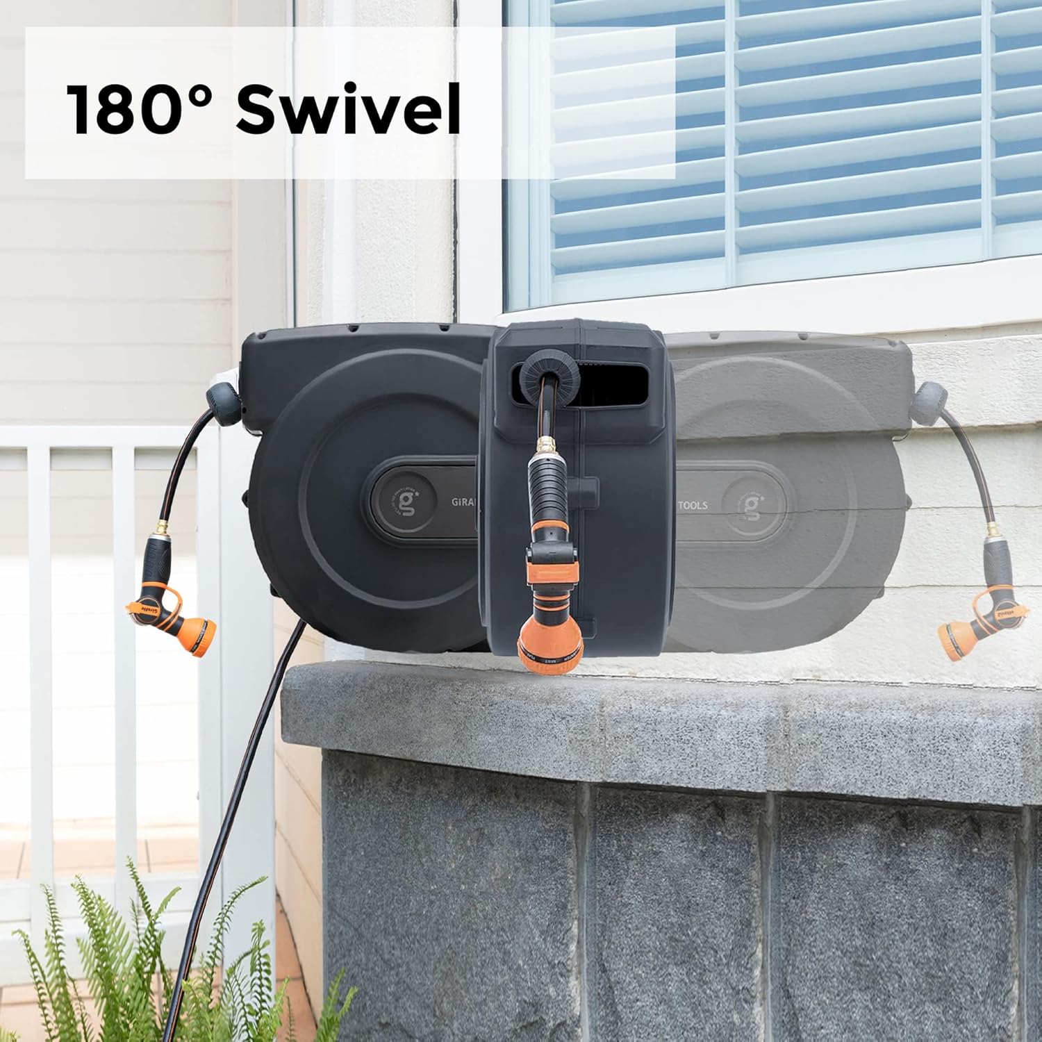 AW505/8 Retractable Garden Hose Reel 115 Ft