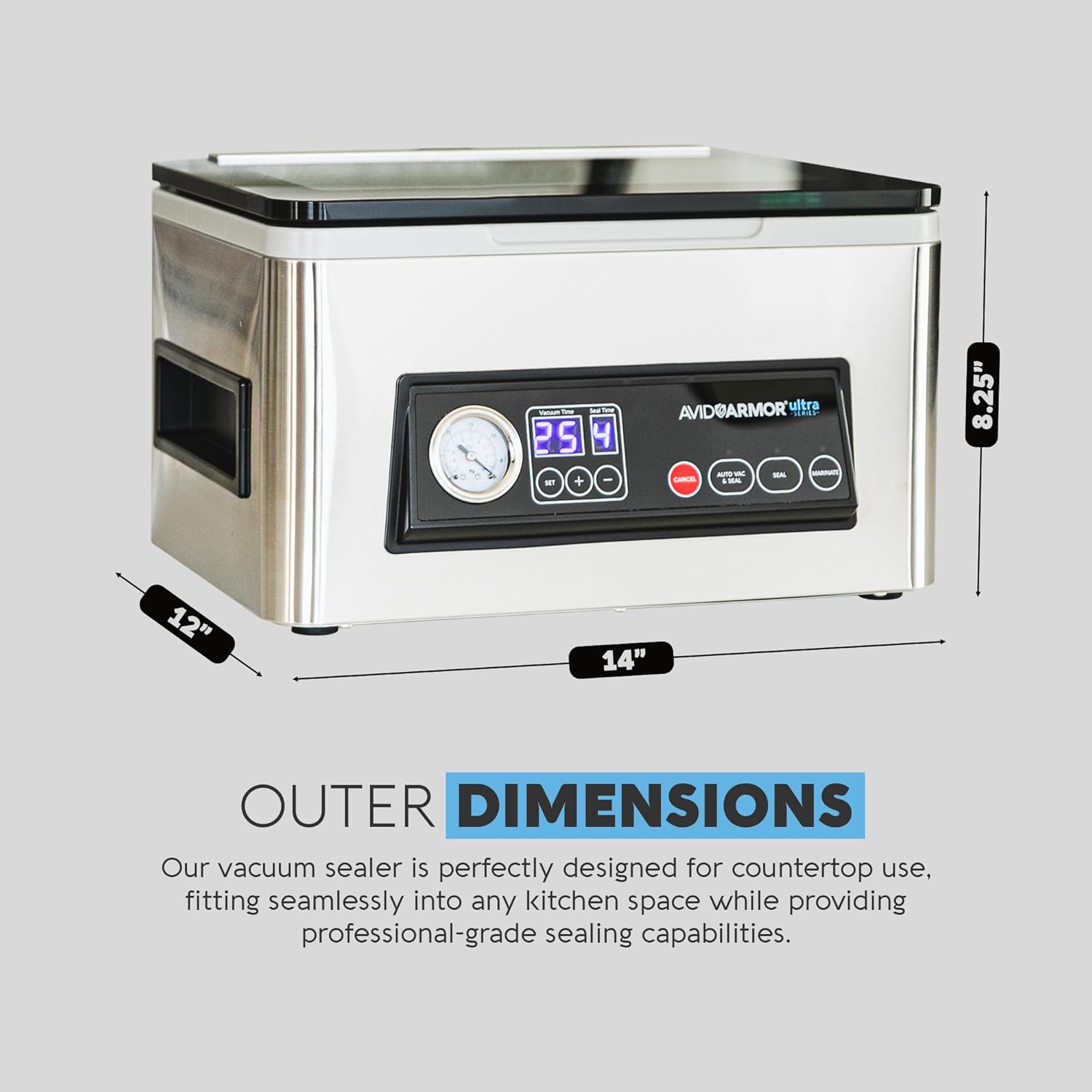 Chamber Vacuum Sealer USV20 for Wet Foods and Meat