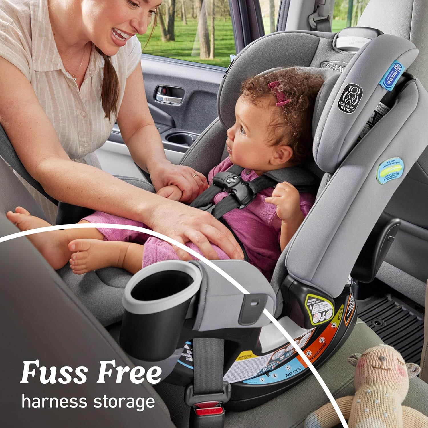 4Ever Dlx 4-In-1 Car Seat – Grey, Infant to Toddler
