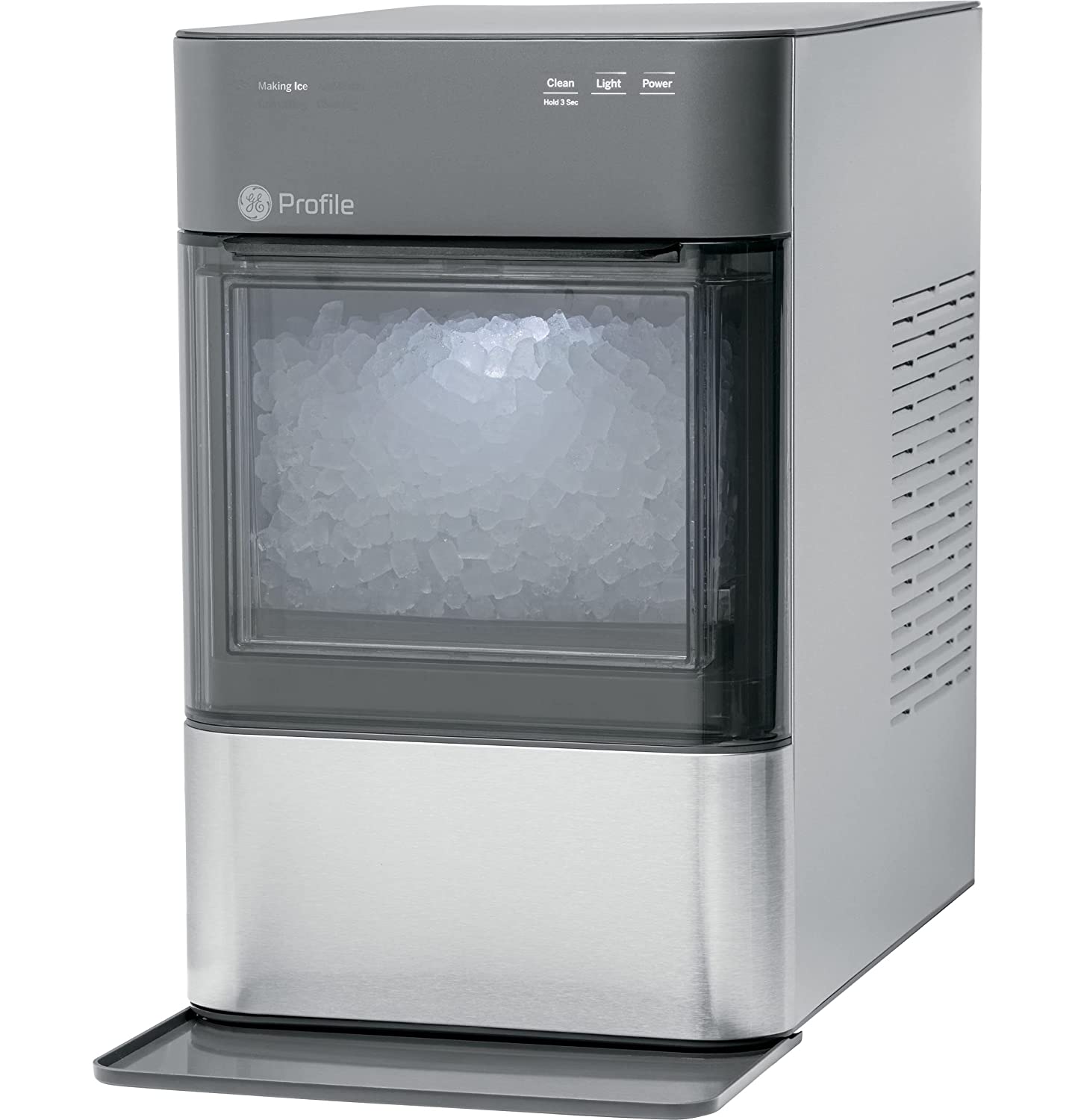 2.0 Countertop Nugget Ice Maker | Ice Machine with WiFi Connectivity | Smart Home Kitchen Essentials | Black Stainless