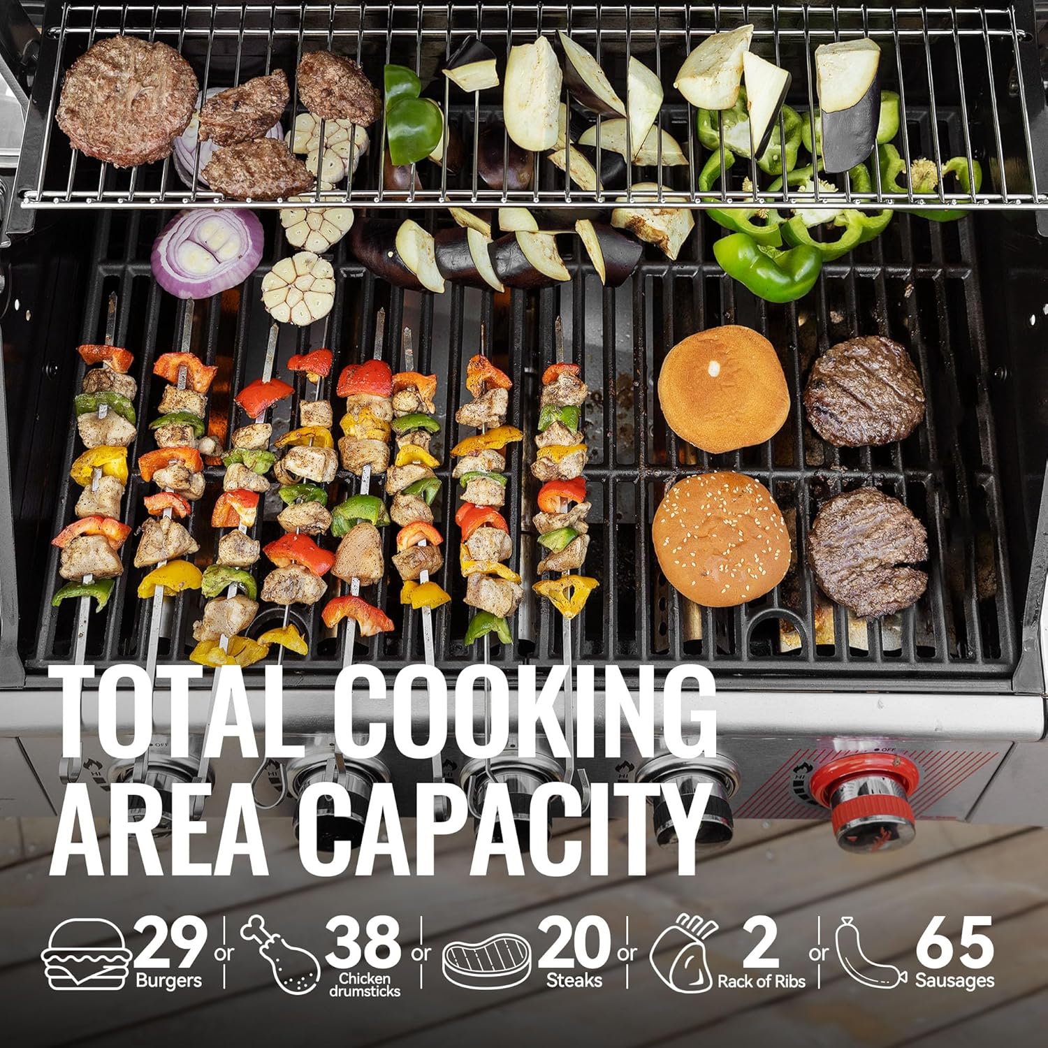 Ga5401T 5-Burner Propane Gas Grill with Sear Burner