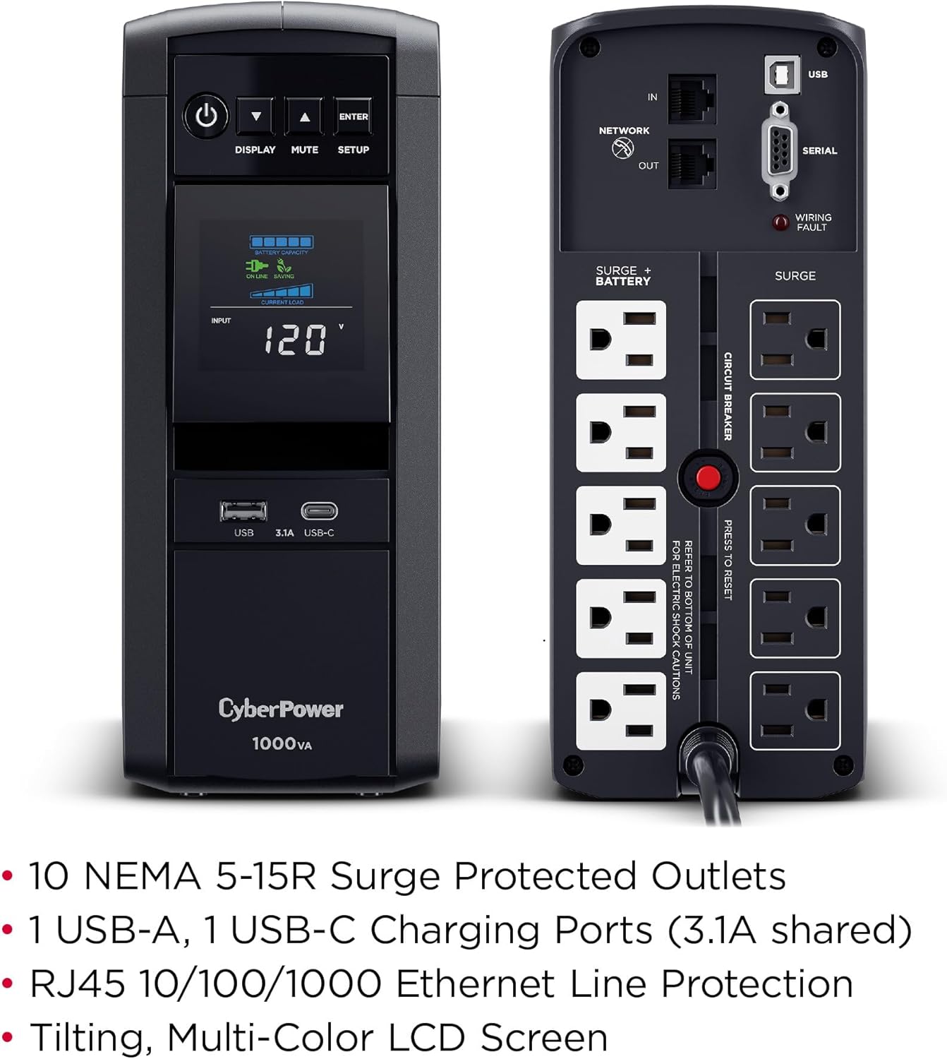 CP1500PFCLCD 1500VA Sinewave UPS System