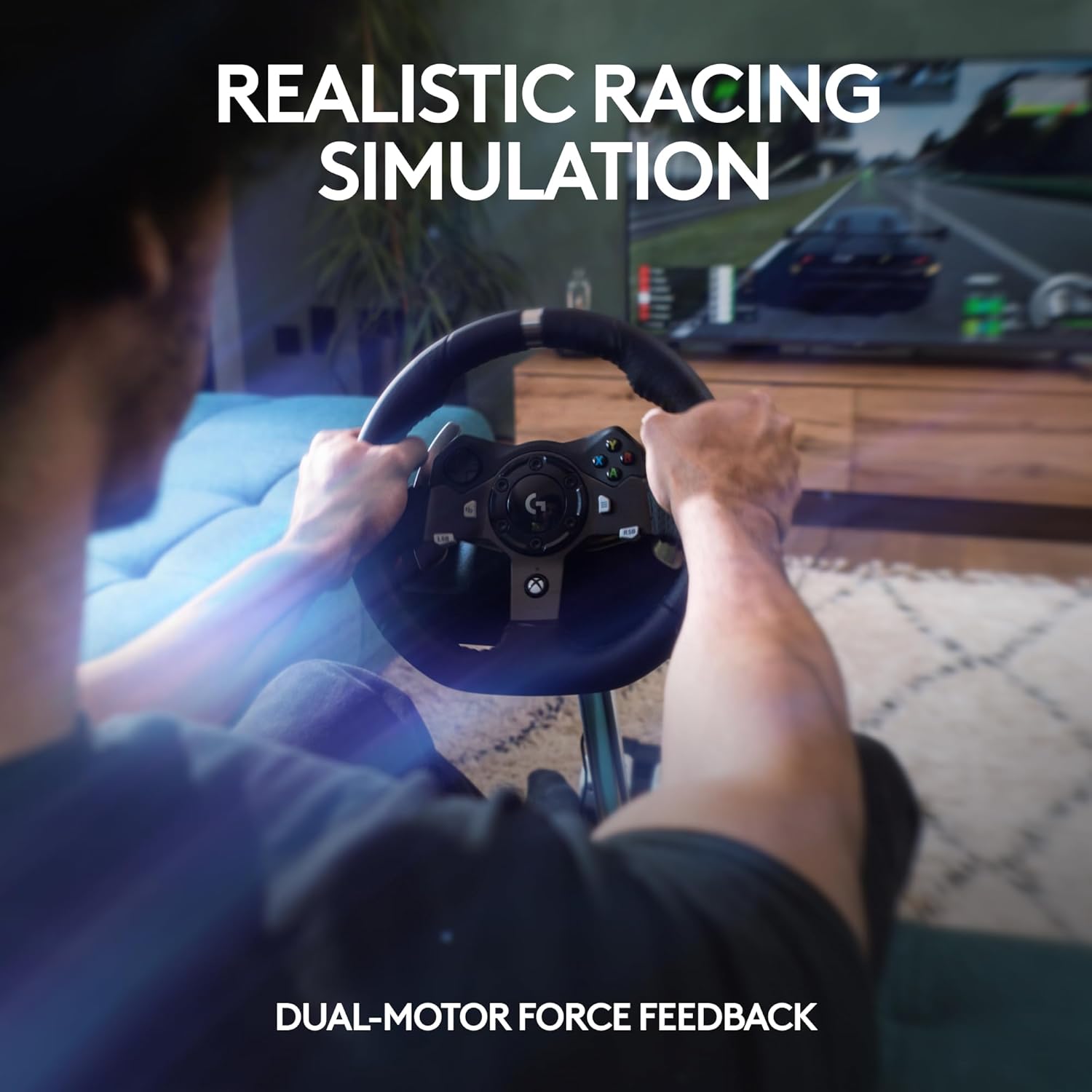 920 Driving Force Racing Wheel with Pedals – Black