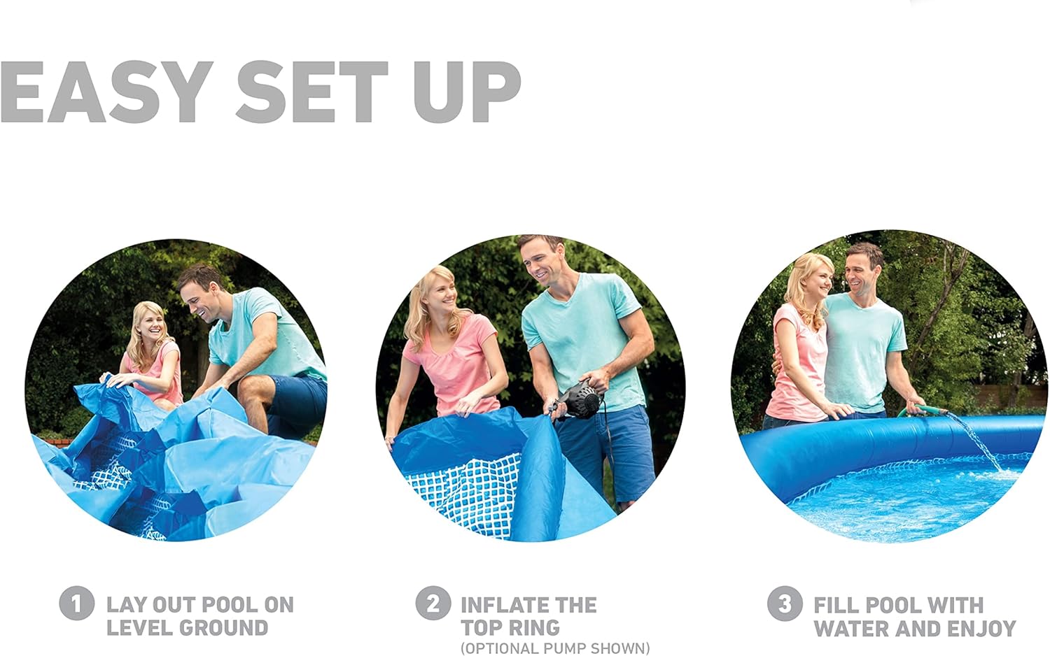 28167Eh Easy Set Inflatable Pool 15ft x 48in
