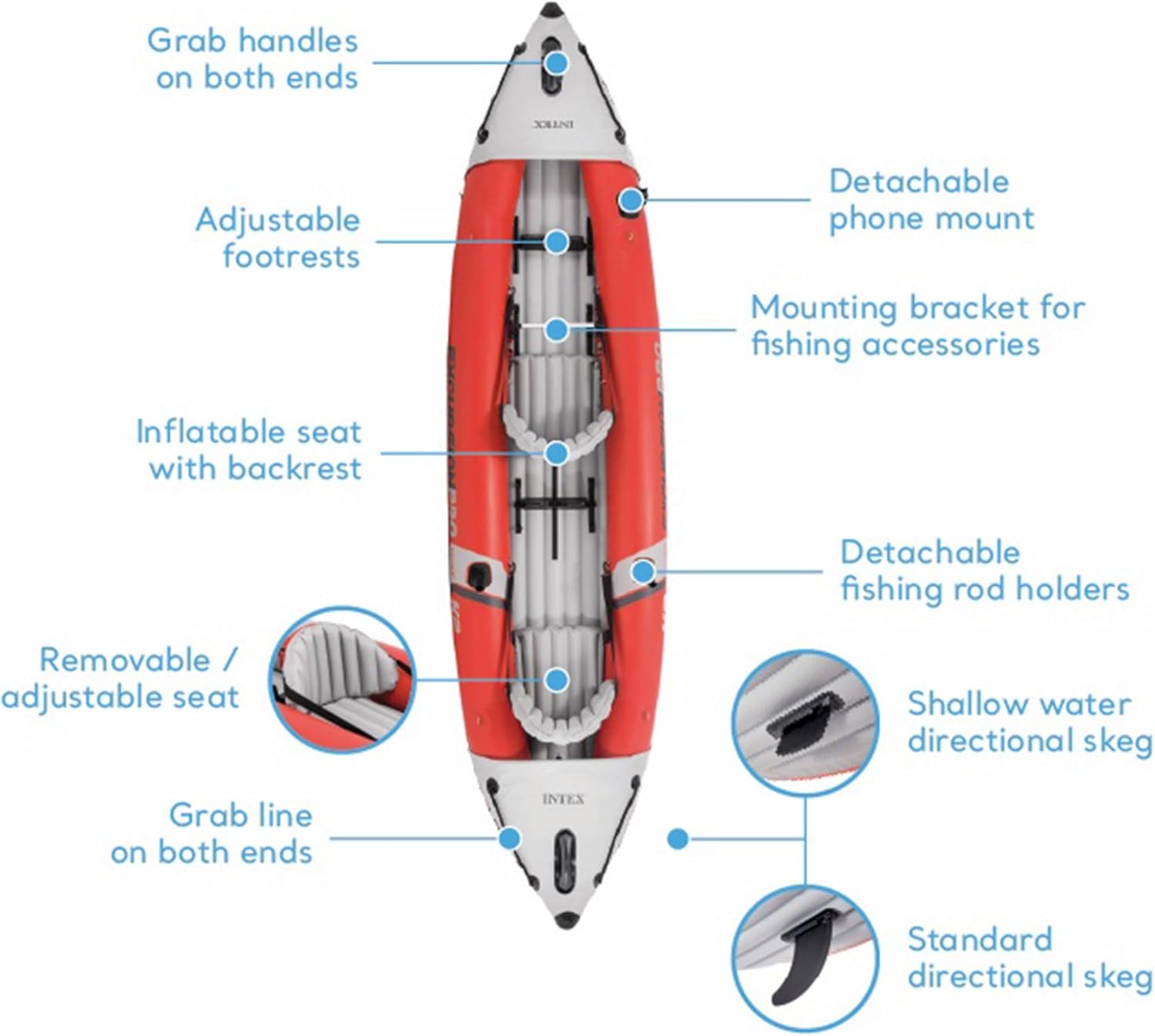 68309Ep Excursion Pro K2 Inflatable Kayak Set