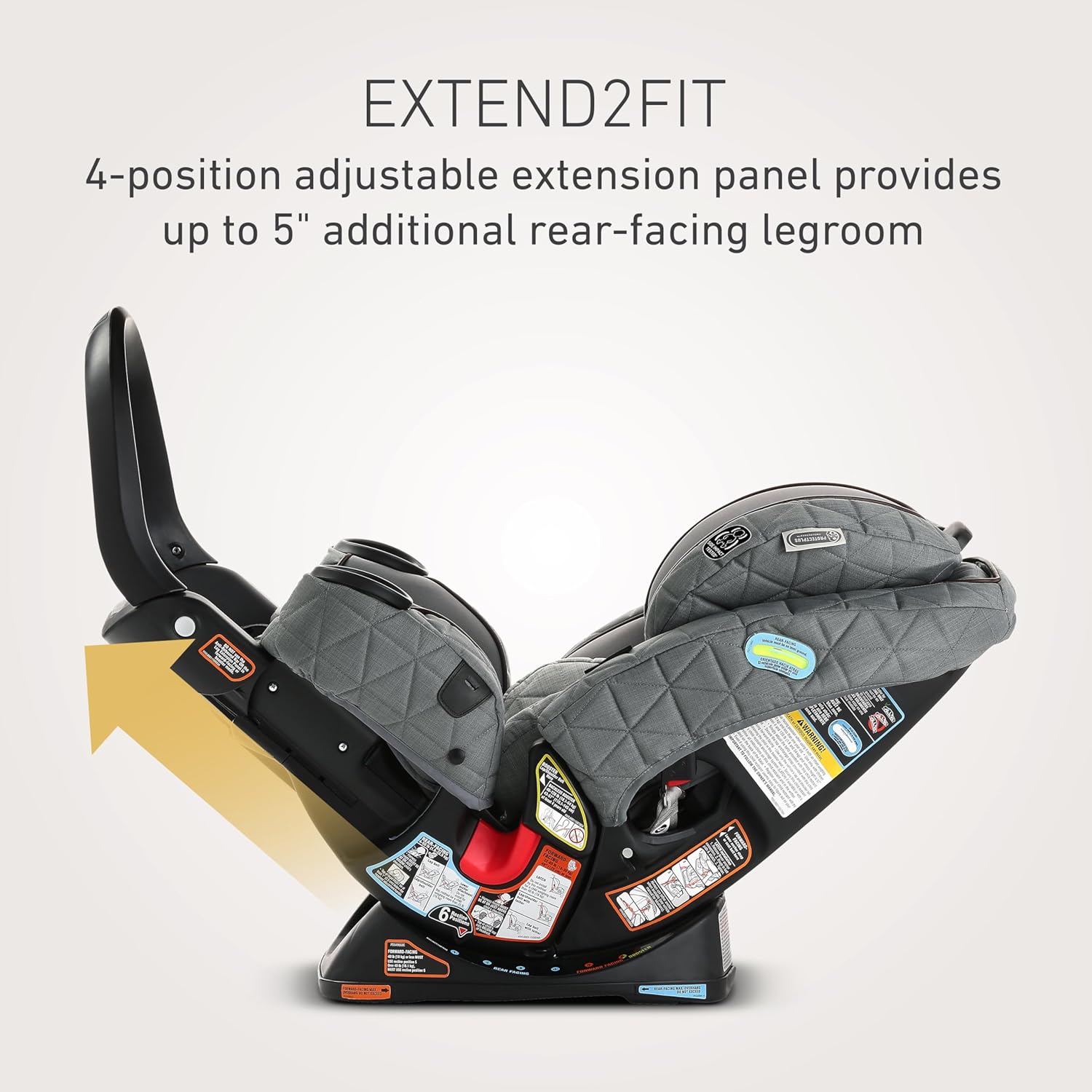 4Ever Dlx 4-In-1 Car Seat – Grey, Infant to Toddler