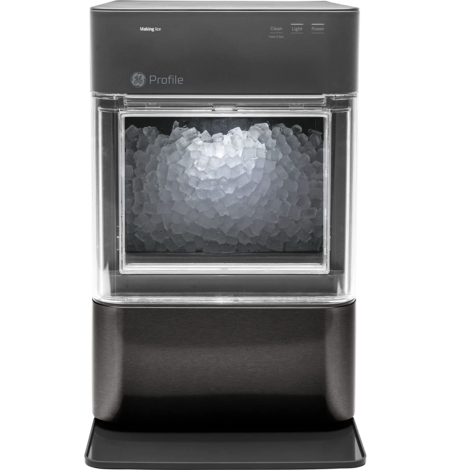 2.0 Countertop Nugget Ice Maker | Ice Machine with WiFi Connectivity | Smart Home Kitchen Essentials | Black Stainless