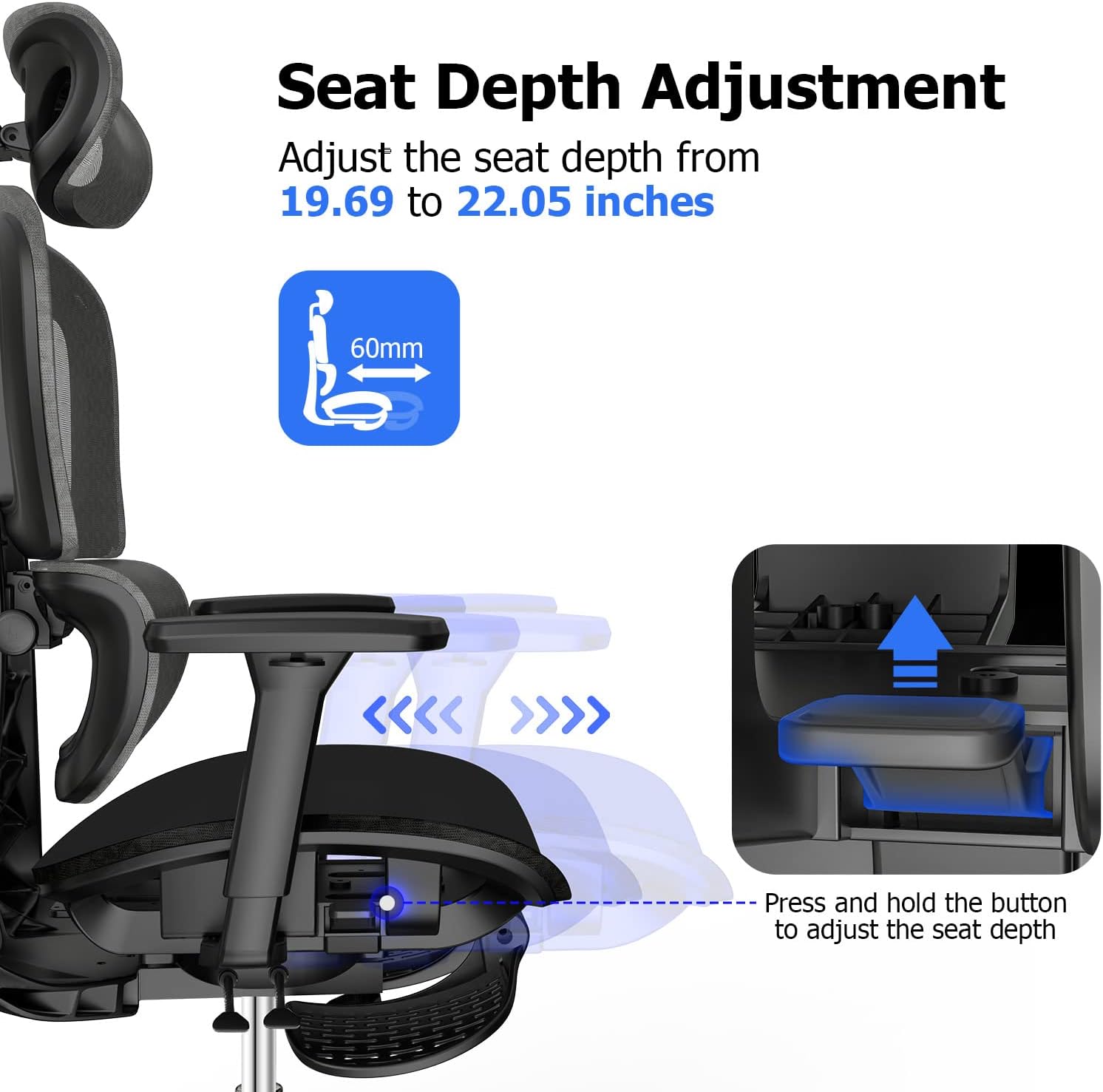 Ergonomic Mesh Office Chair with Adjustable Armrest