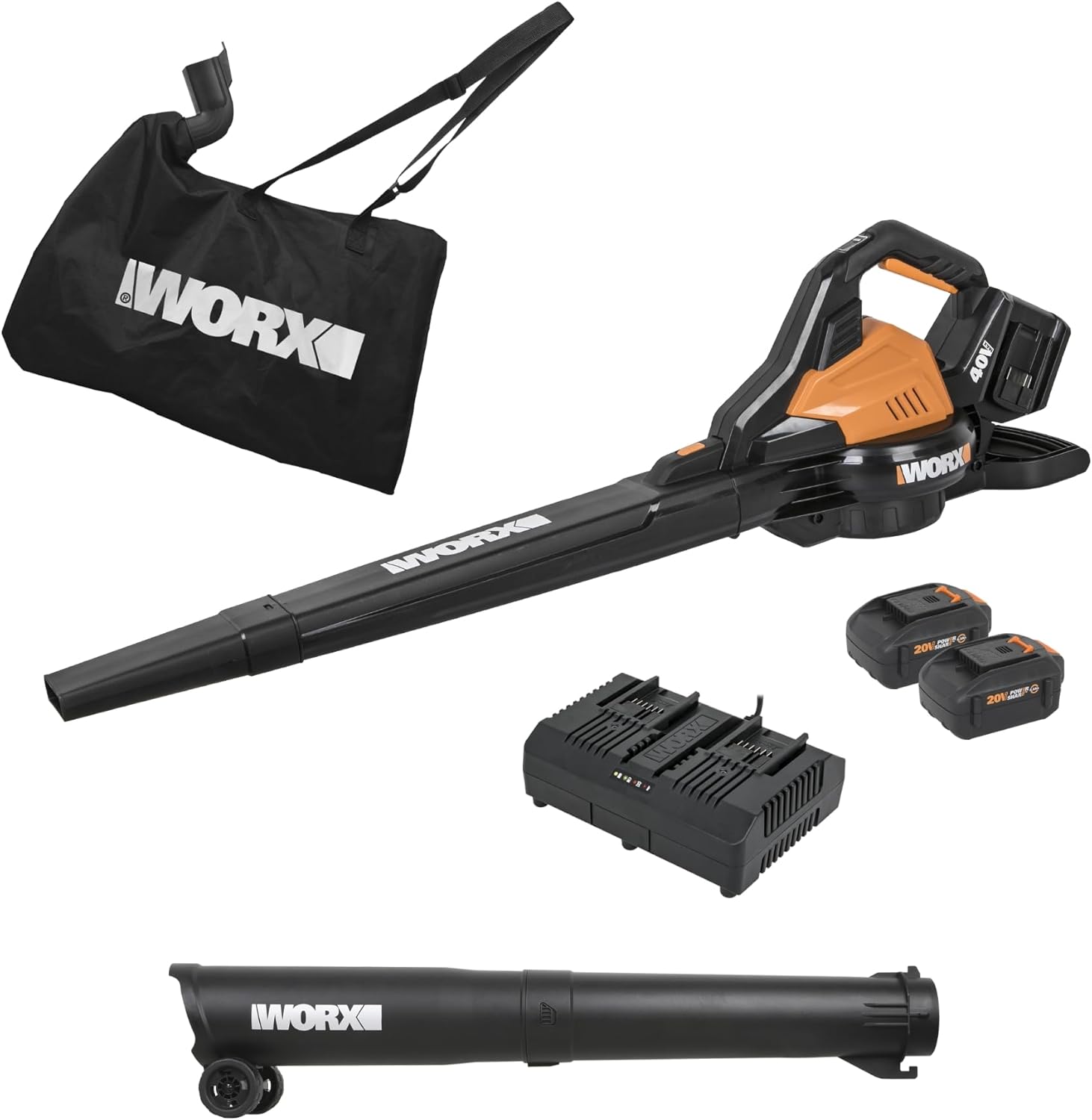 40V Cordless Leaf Blower with Battery & Charger