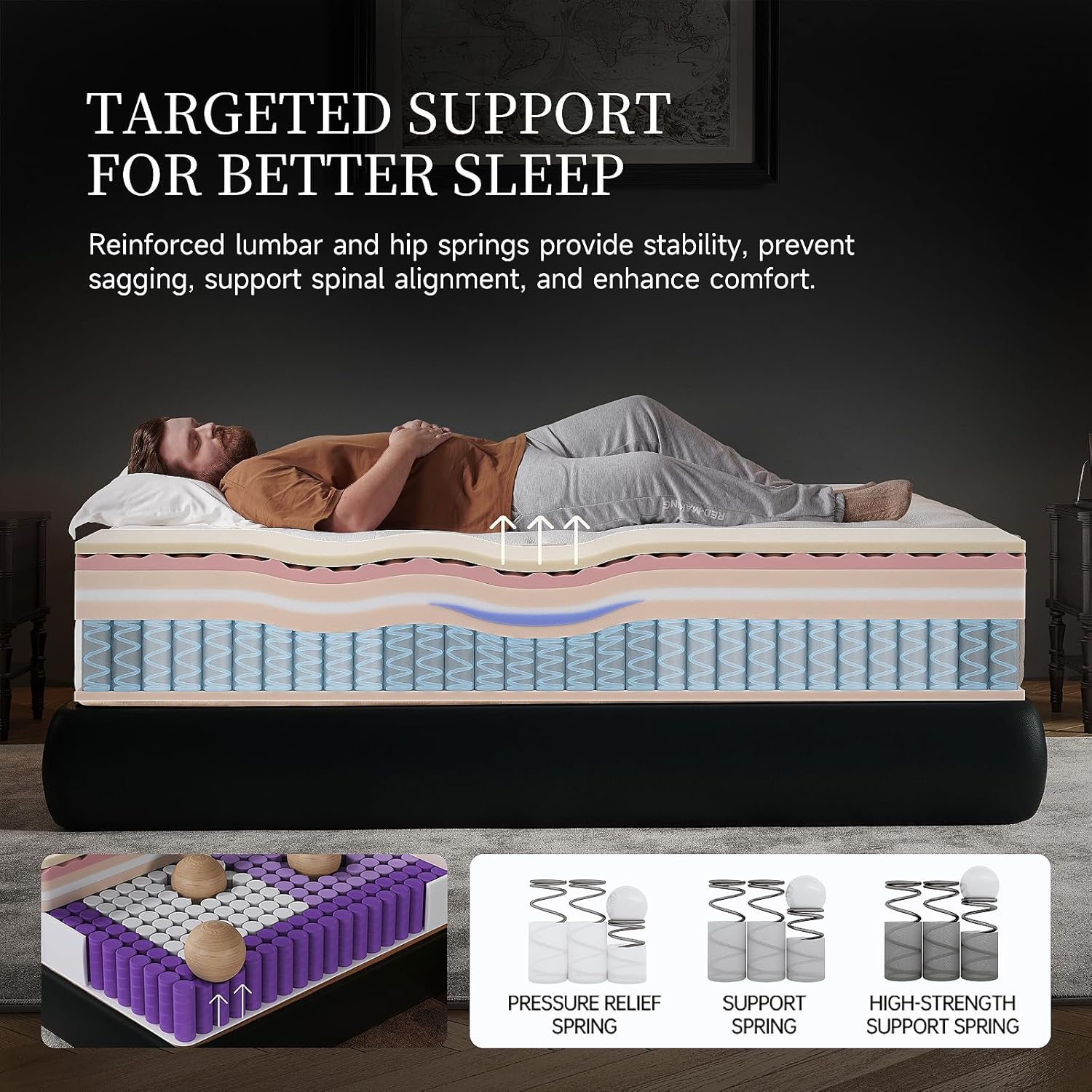 14 Inch Queen Hybrid Mattress with Cooling Foam