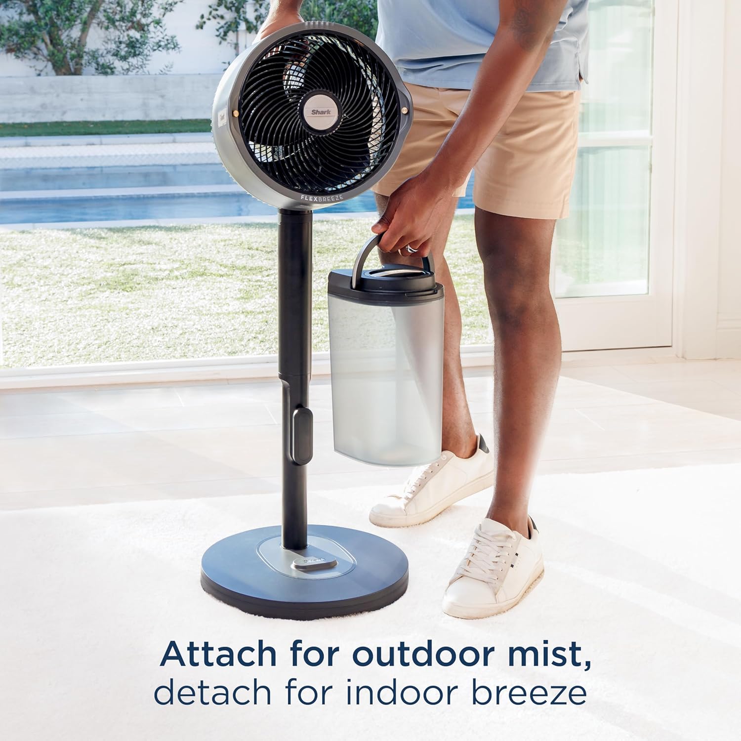 Flexbreeze Pro Mist Fan – Cordless, Oscillating, Versatile