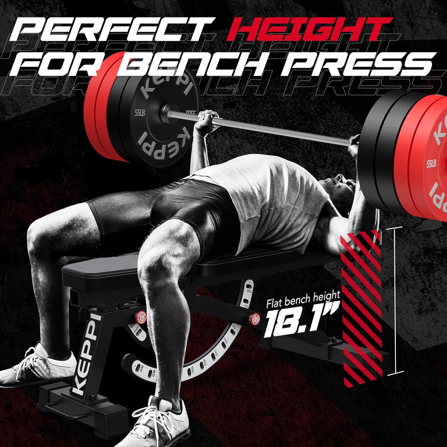 1200Lb Heavy Duty Adjustable Weight Bench Set
