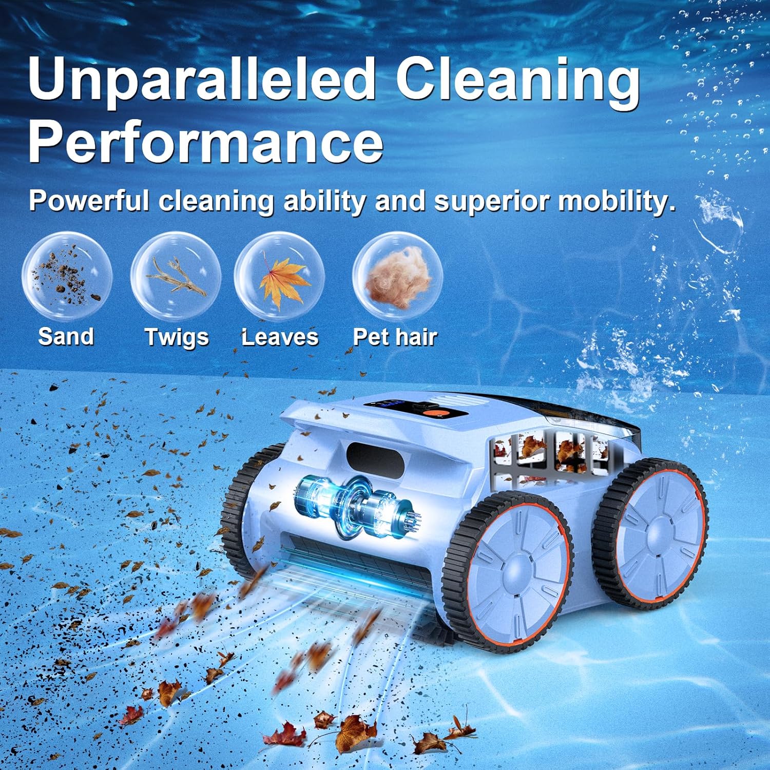 2025 Robotic Pool Vacuum Cleaner for Inground Pools