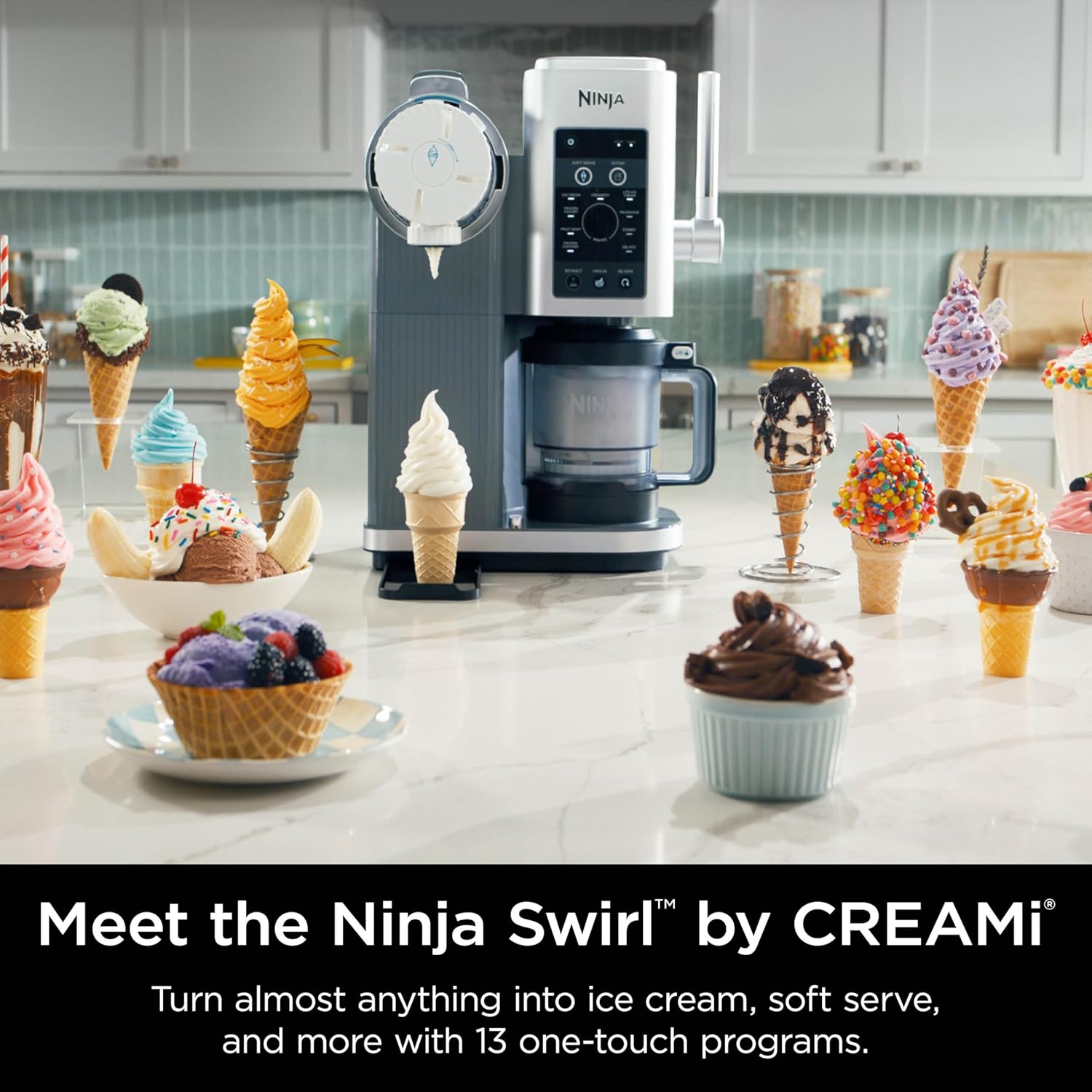 NINJA Swirl By Creami 13-in-1 Ice Cream Maker