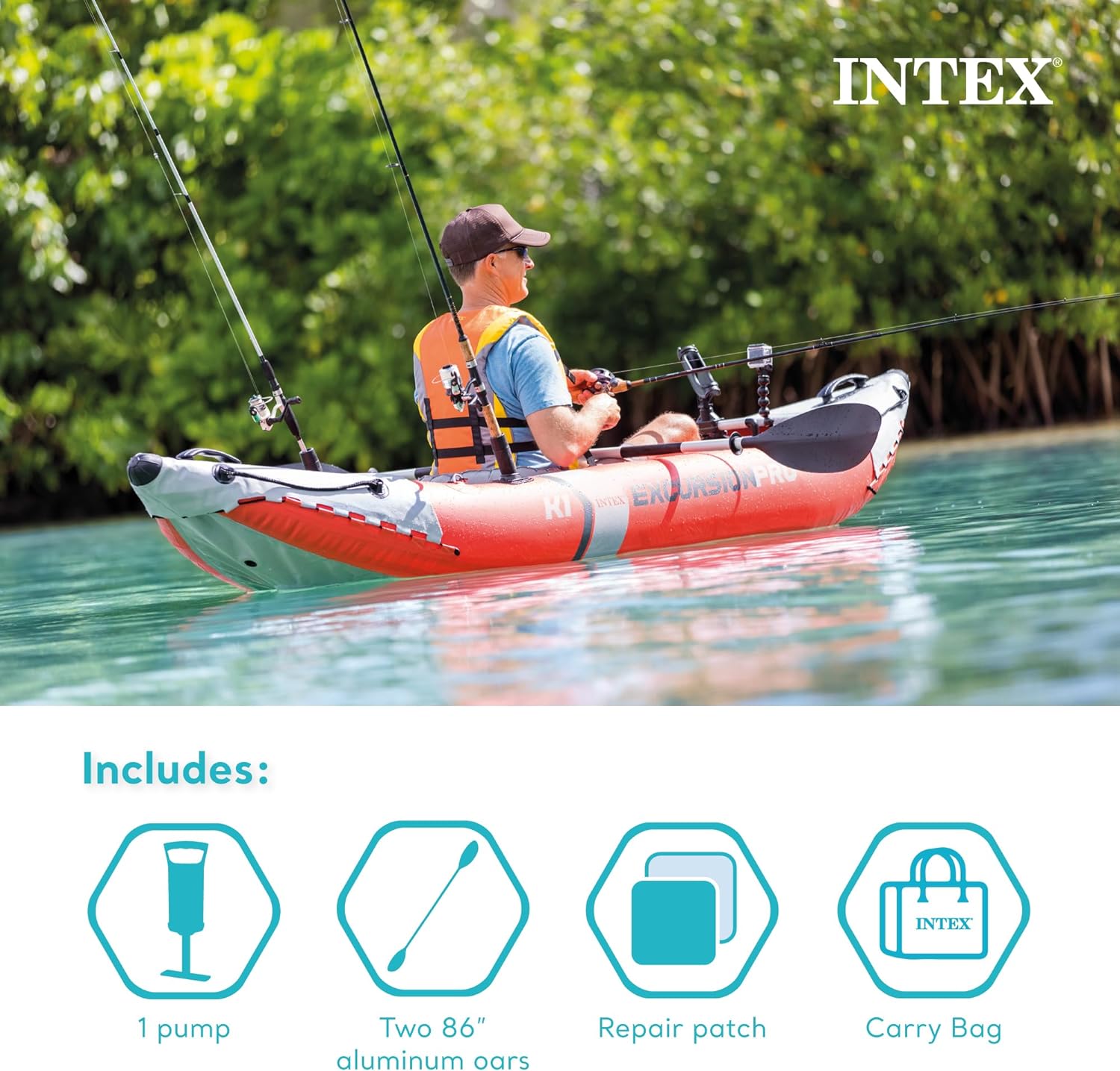 68309Ep Excursion Pro K2 Inflatable Kayak Set