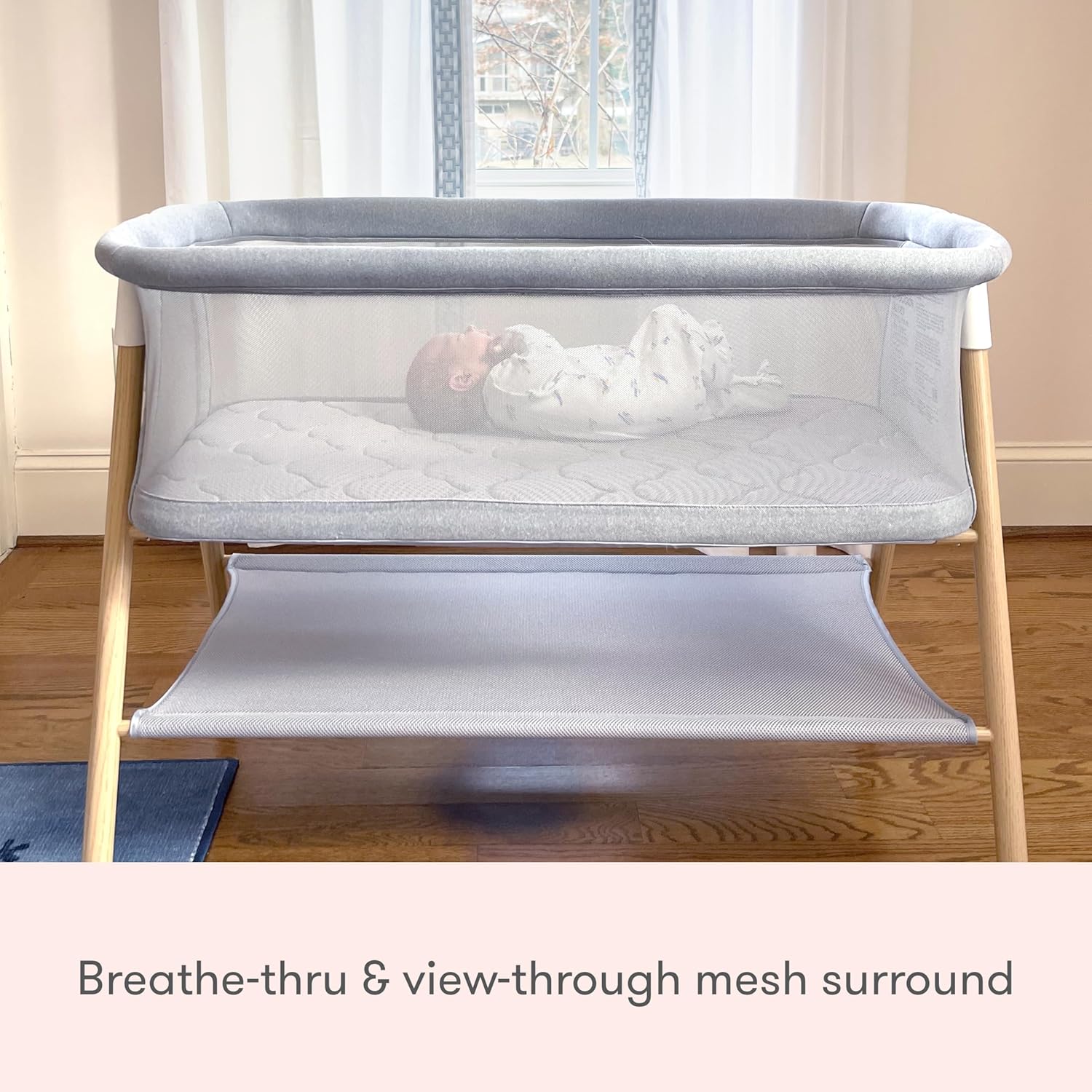 BABY Bassinet & Bedside Sleeper with Washable Mattress