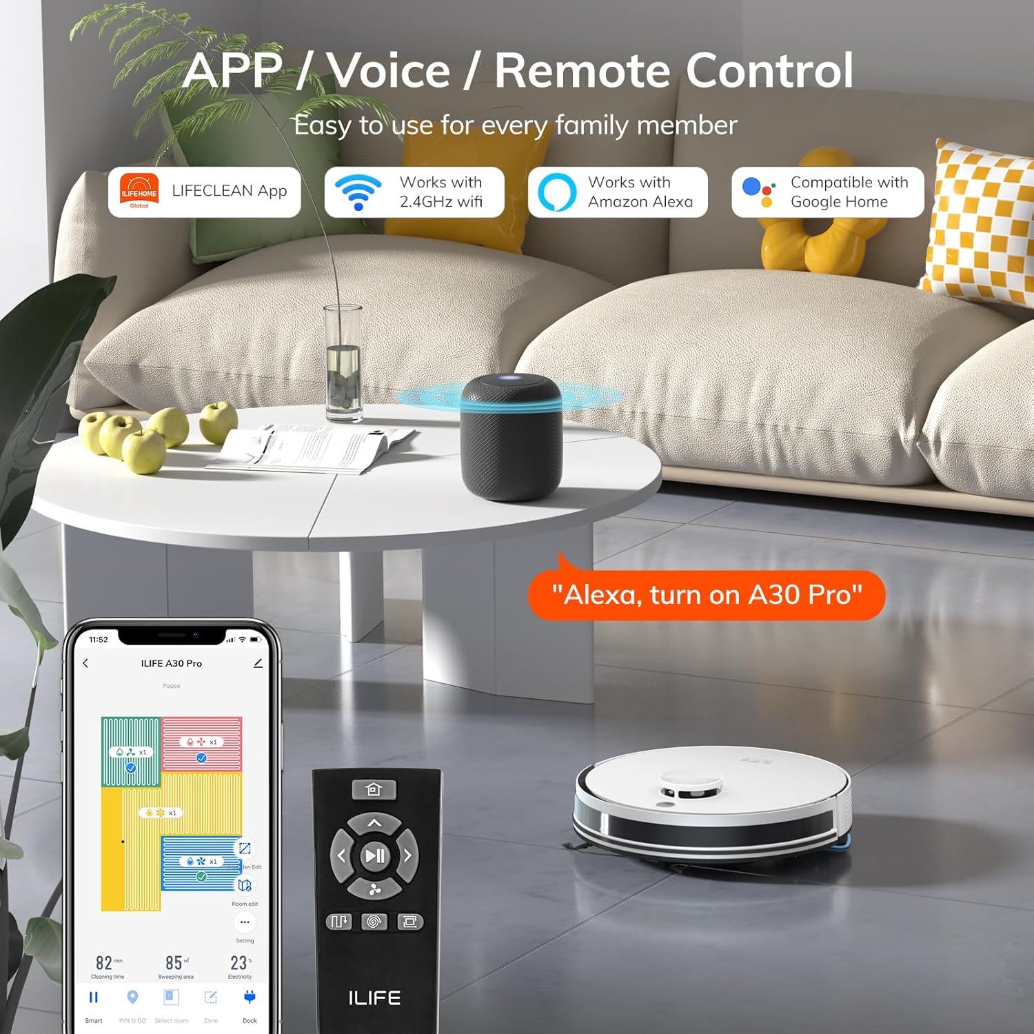 A30 Pro Robot Vacuum and Mop with Self-Emptying Station