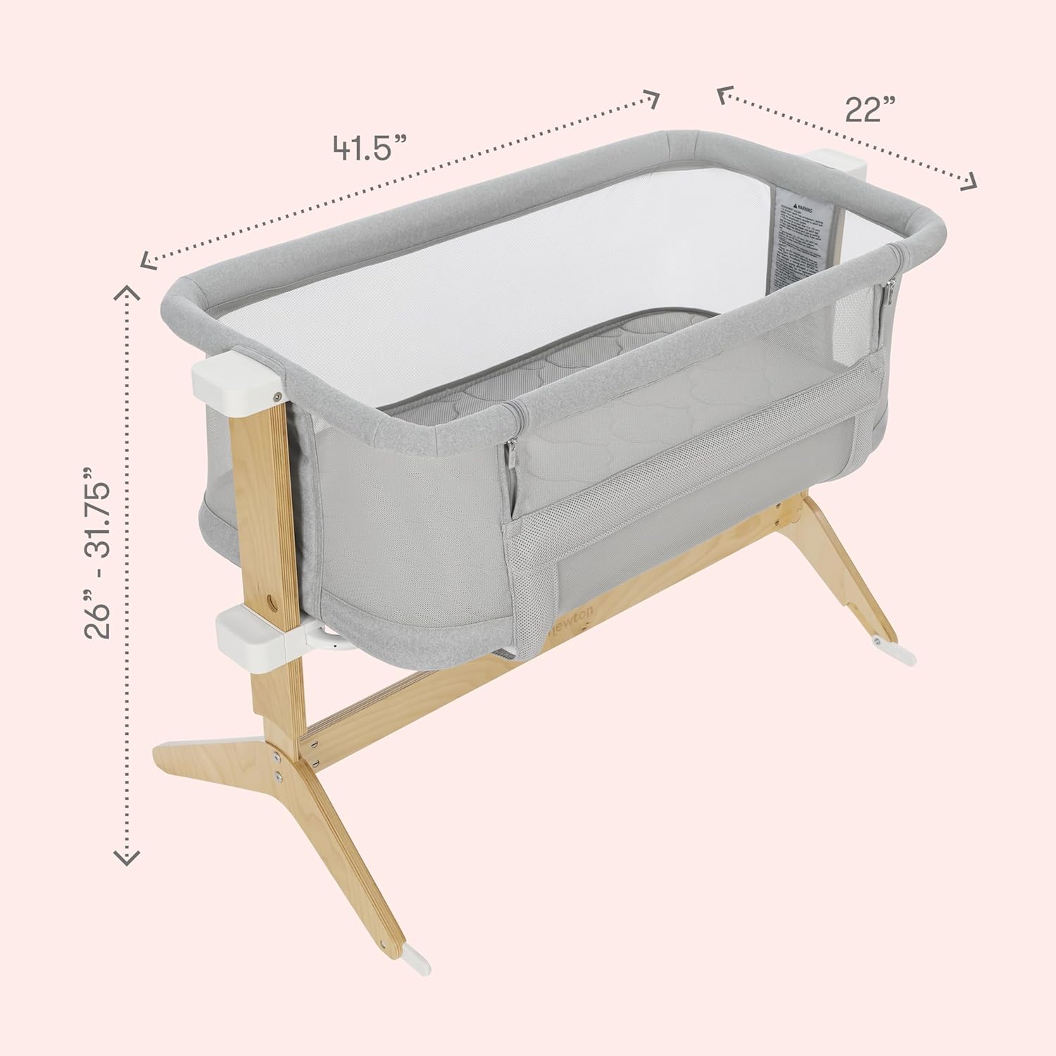 Bassinet & Bedside Sleeper with Washable Mattress