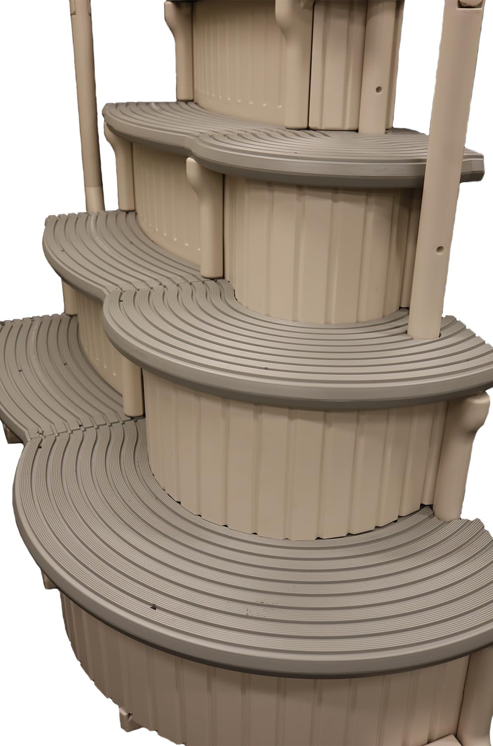 Confer Plastics Curve CCX-AG Pool Step with Grey Treads
