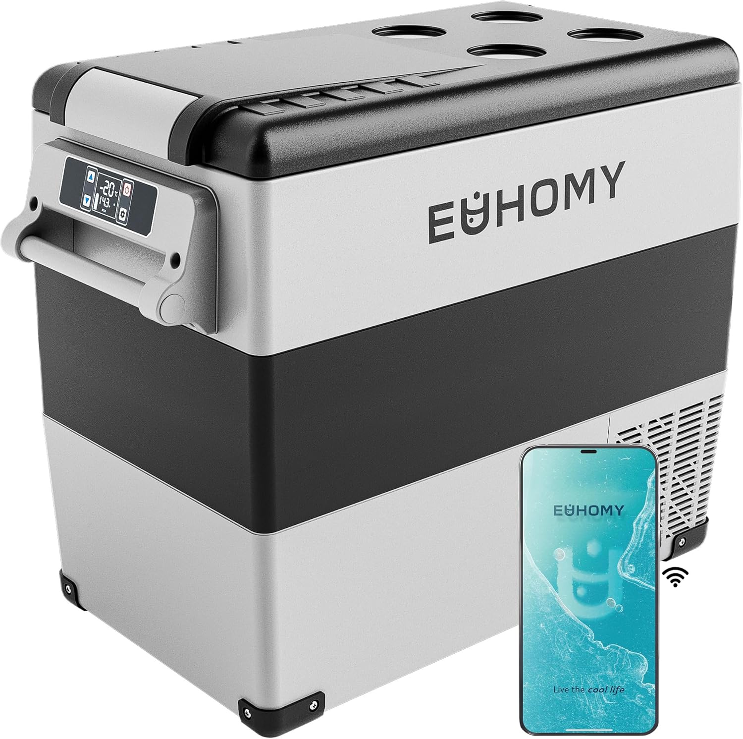 12V Refrigerator 59Qt Electric Cooler with App Control