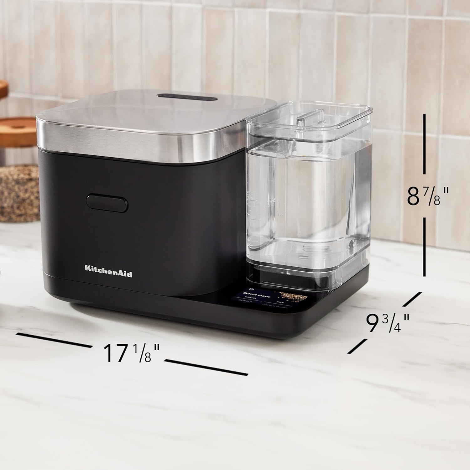 Grain and Rice Cooker 8-Cup with Scale and Water Tank