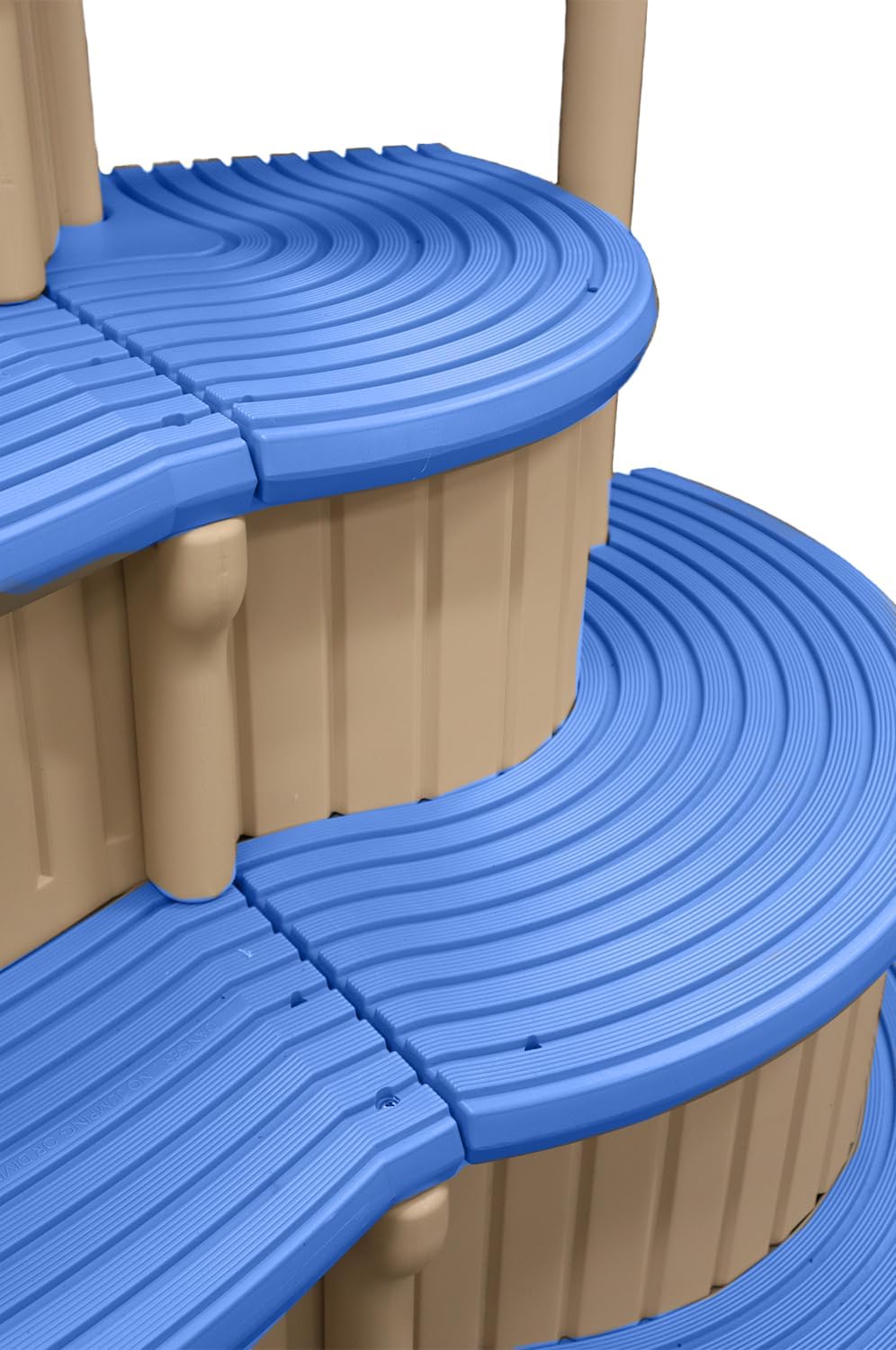 Confer Plastics Curve CCX-AG Pool Step with Grey Treads