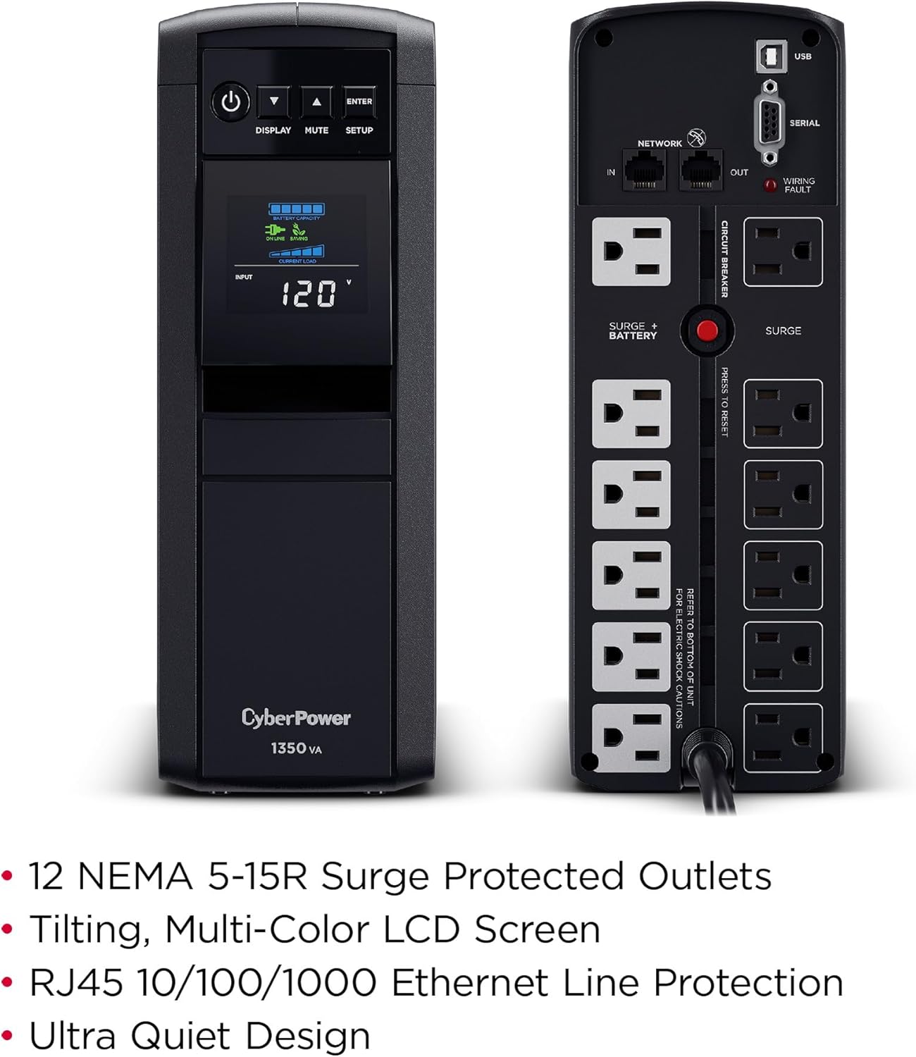 CP1500PFCLCD 1500VA Sinewave UPS System