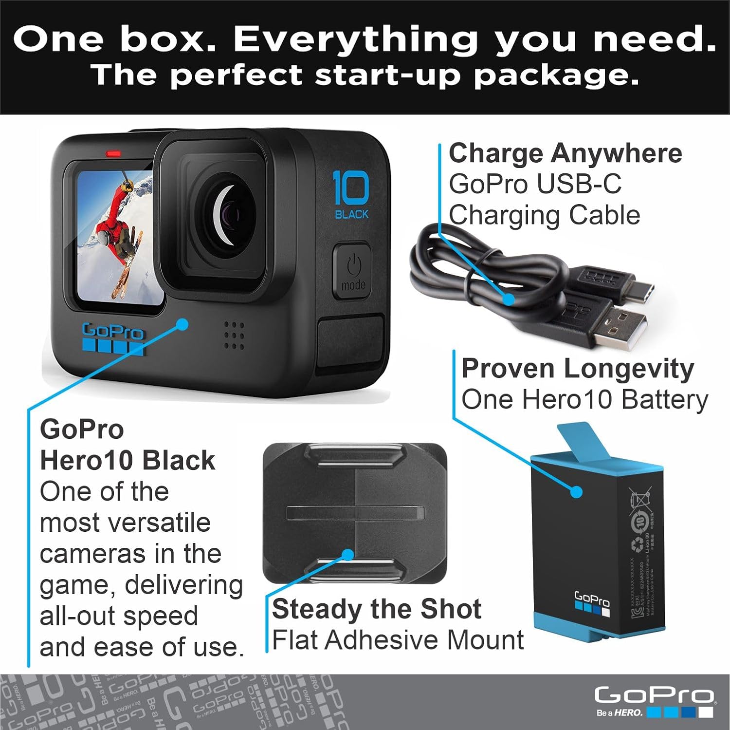 Hero10 Black Action Camera – Waterproof, 5.3K60 UHD