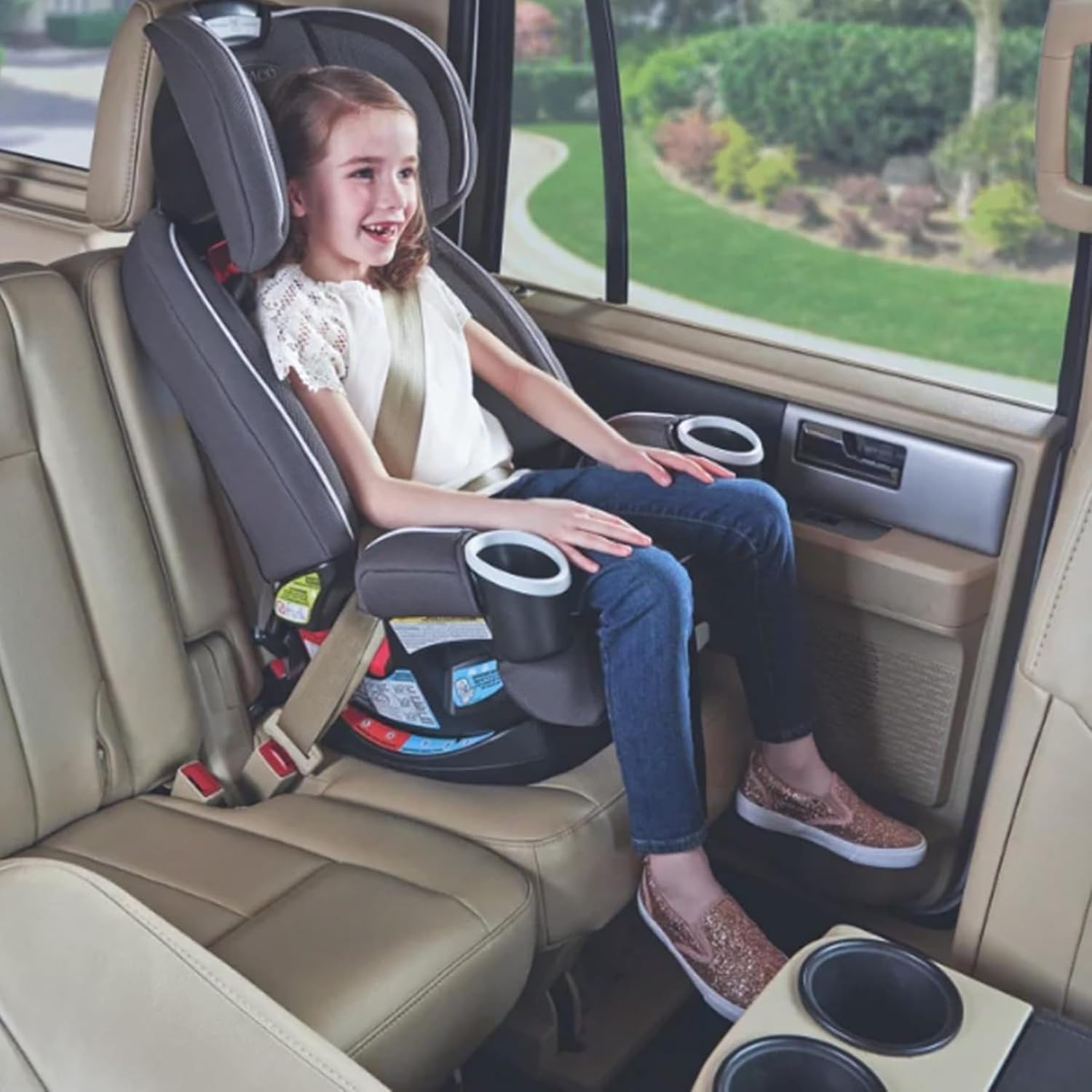 4Ever Dlx 4-In-1 Car Seat – Grey, Infant to Toddler
