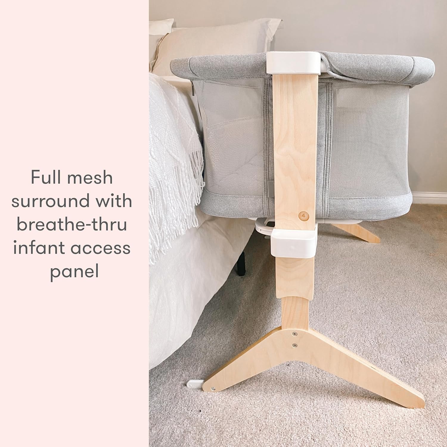 BABY Bassinet & Bedside Sleeper with Washable Mattress