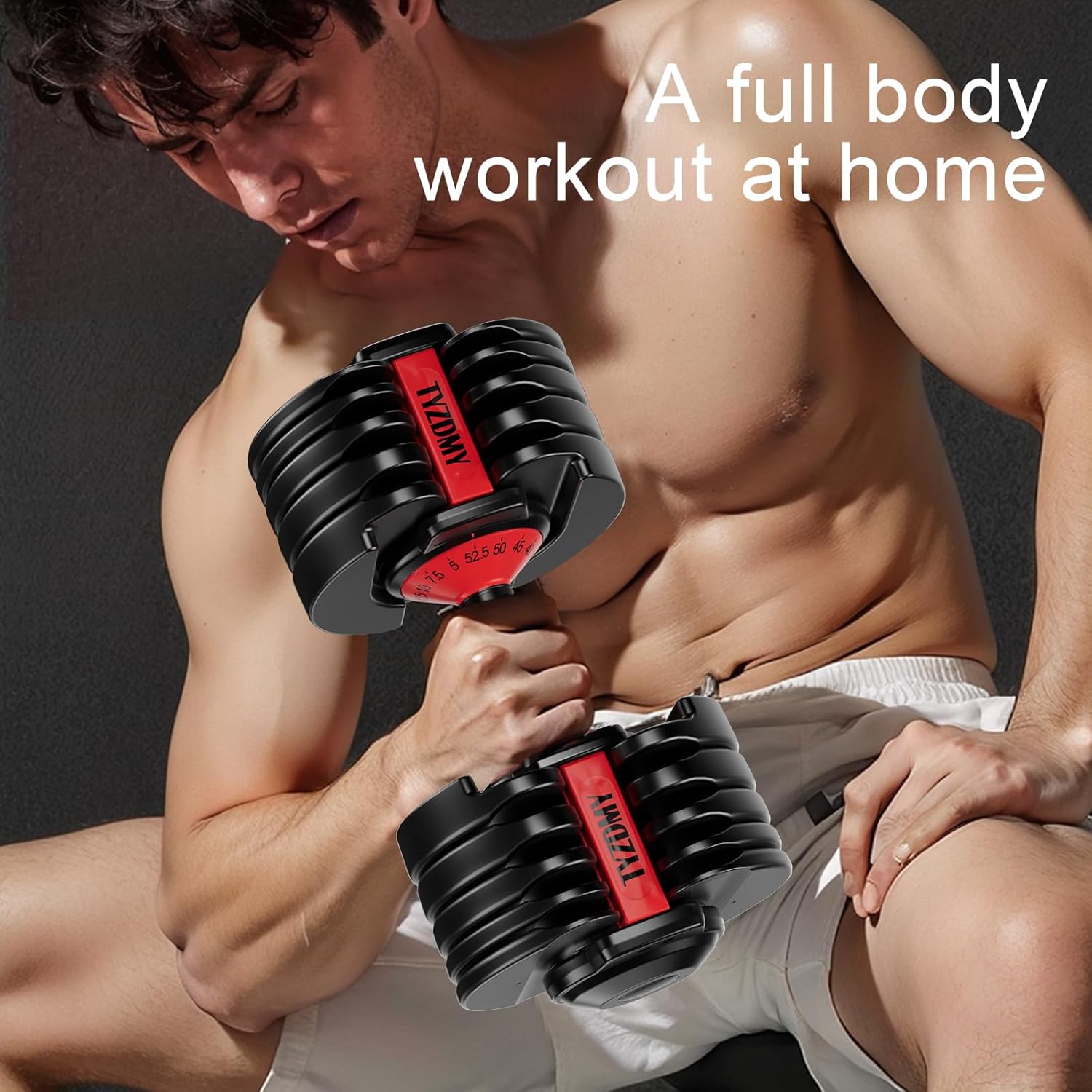 Adjustable Dumbbells Set of 2 – 52.5 Lbs Pair