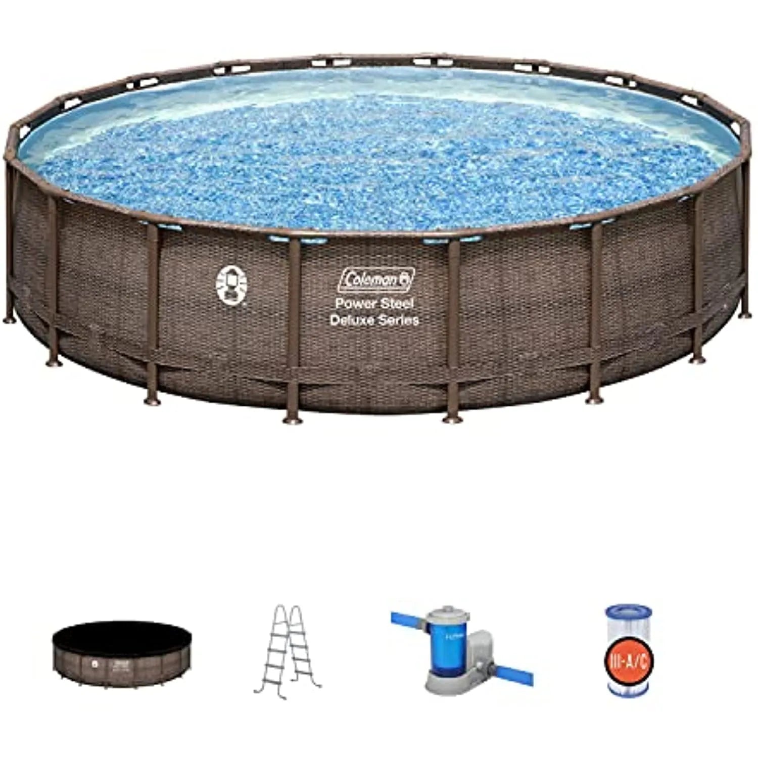 Coleman Power Steel 18’ x 48” Round Above Ground Pool Set
