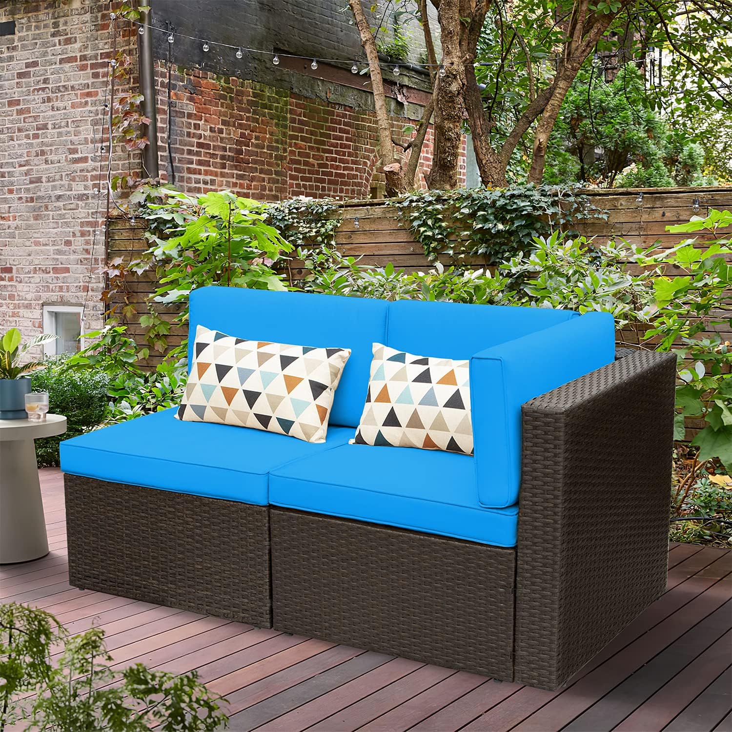 5 Pieces All-Weather Patio Furniture Set with Cushions
