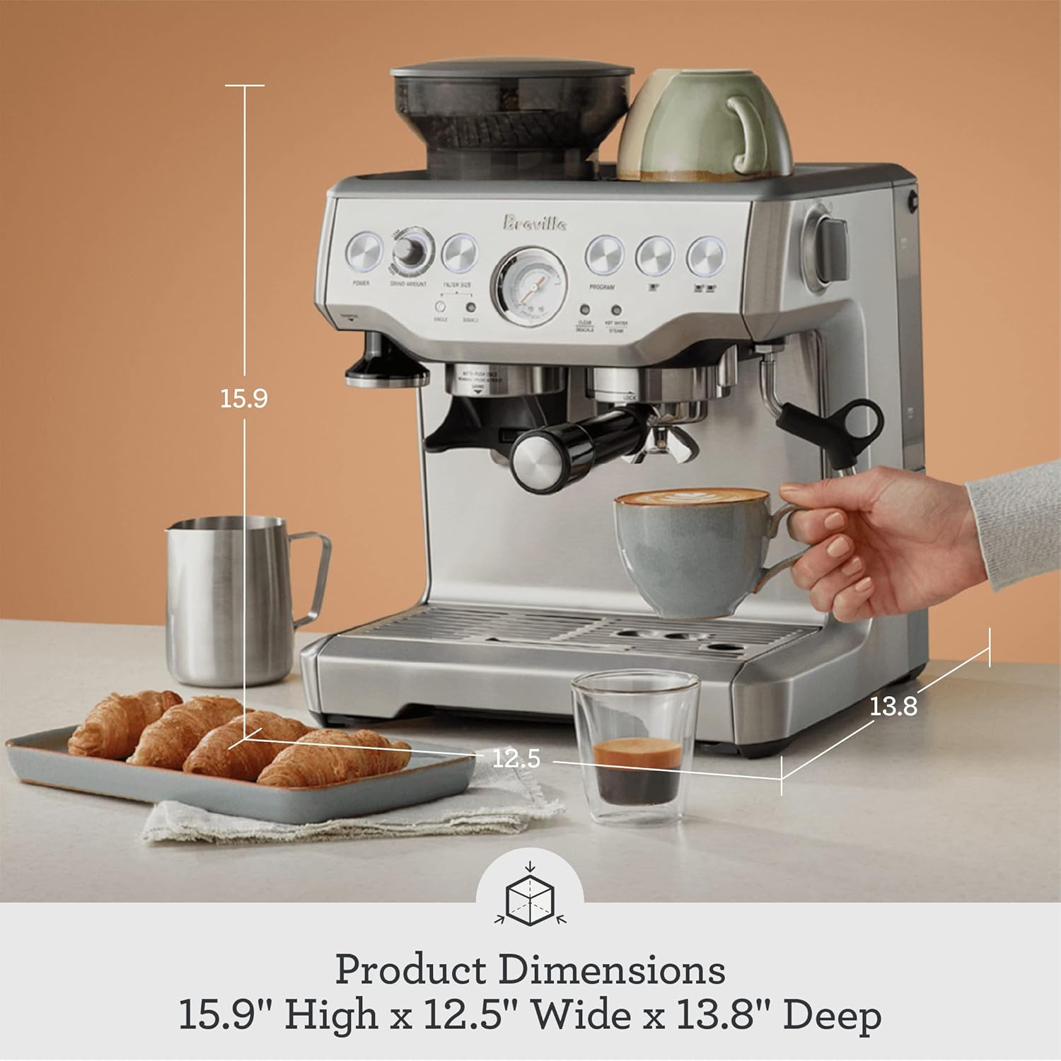 Barista Express Espresso Machine BES870XL – Steel