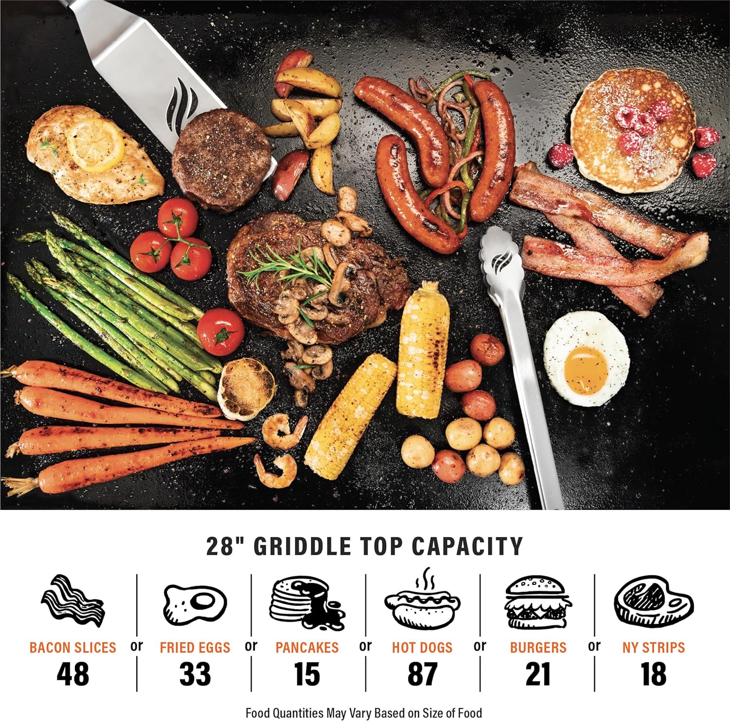 Flat Top Gas Grill Griddle 2 Burner Propane 28 Inch