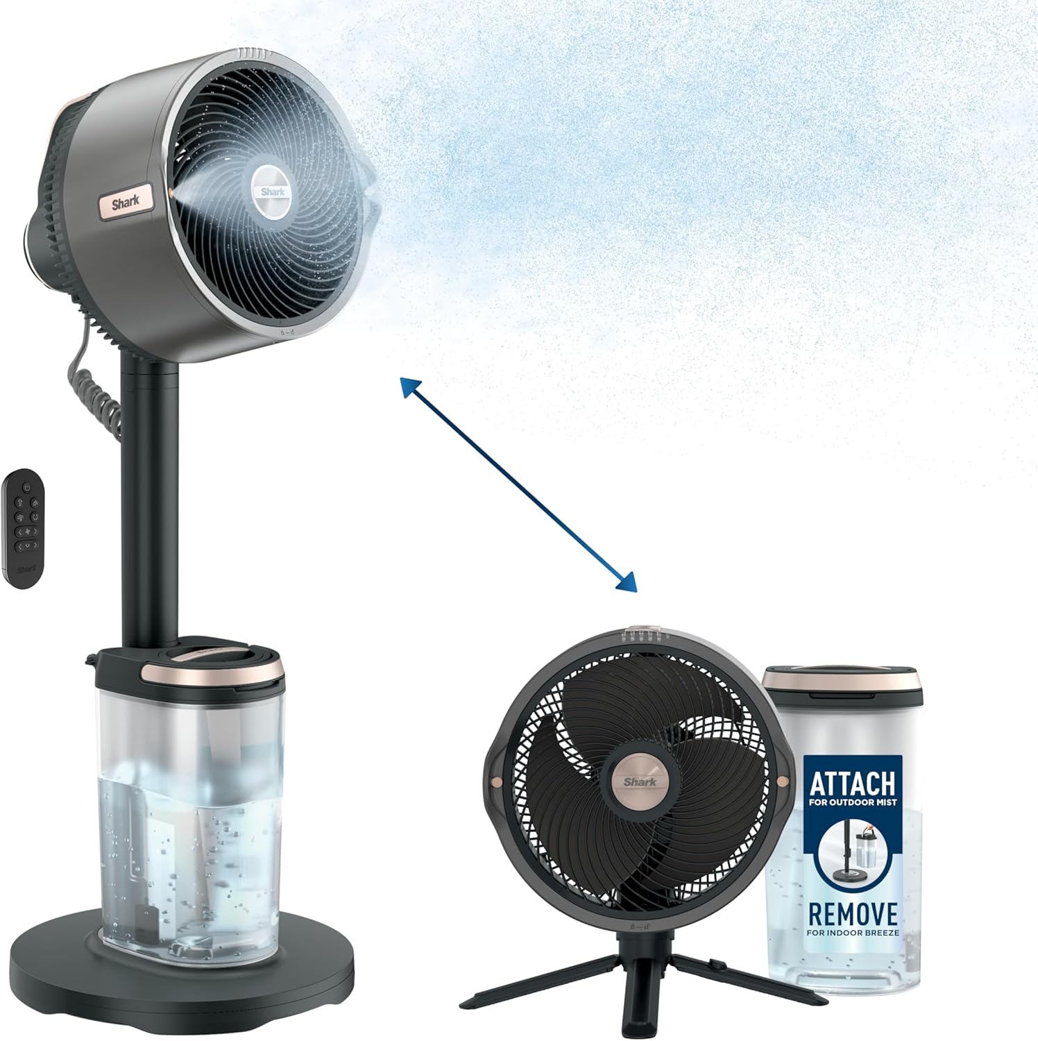 Flexbreeze Pro Mist Fan – Cordless, Oscillating, Versatile