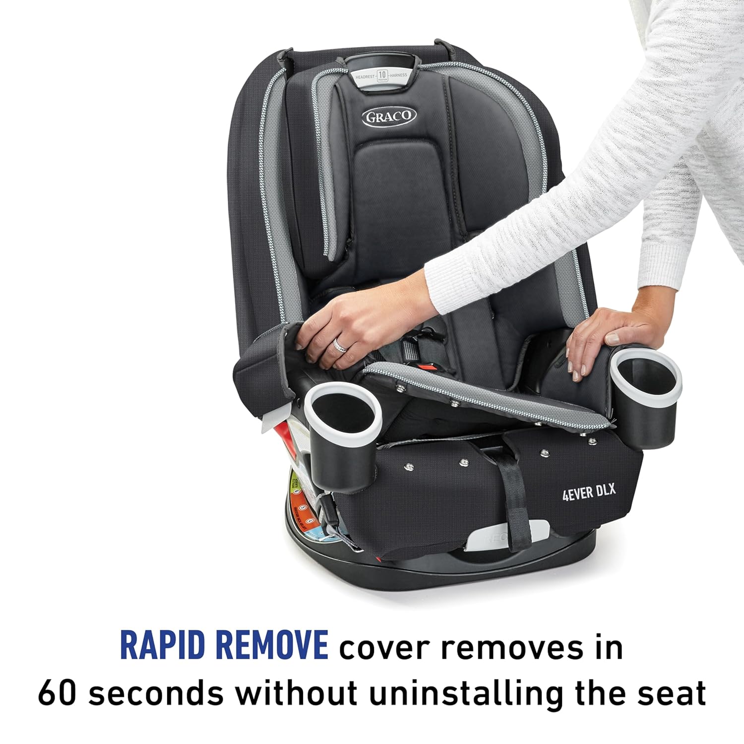 4Ever Dlx 4-In-1 Car Seat – Grey, Infant to Toddler