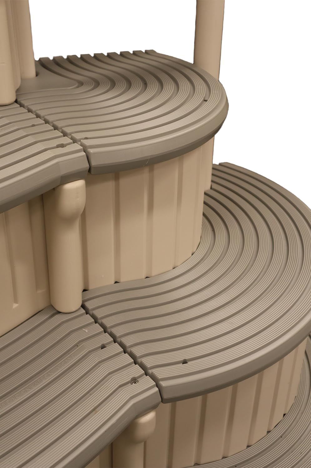 Confer Plastics Curve CCX-AG Pool Step with Grey Treads